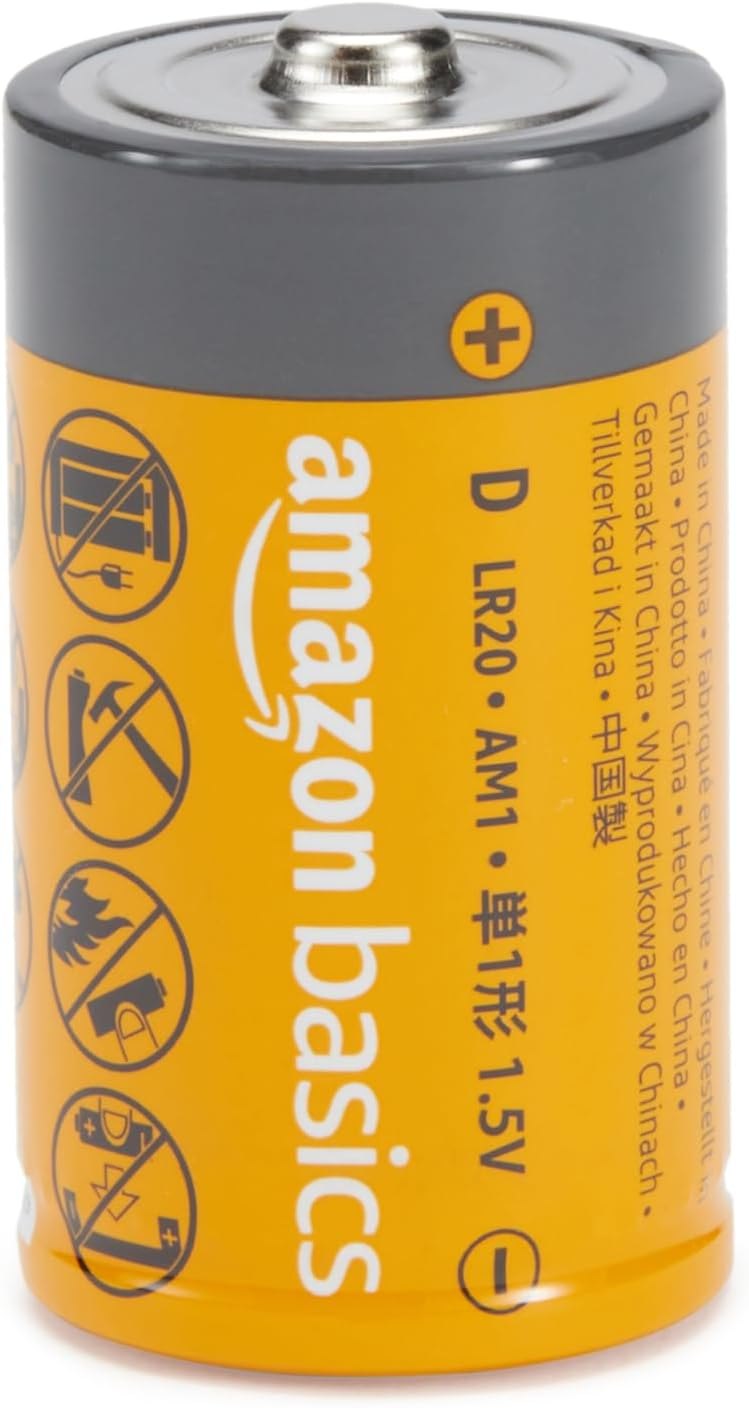 Amazon Basics 24-Pack D Cell Alkaline All-Purpose Batteries, 1.5 Volt, 5-Year Shelf Life 24 Count (Pack of 1) — photo 2