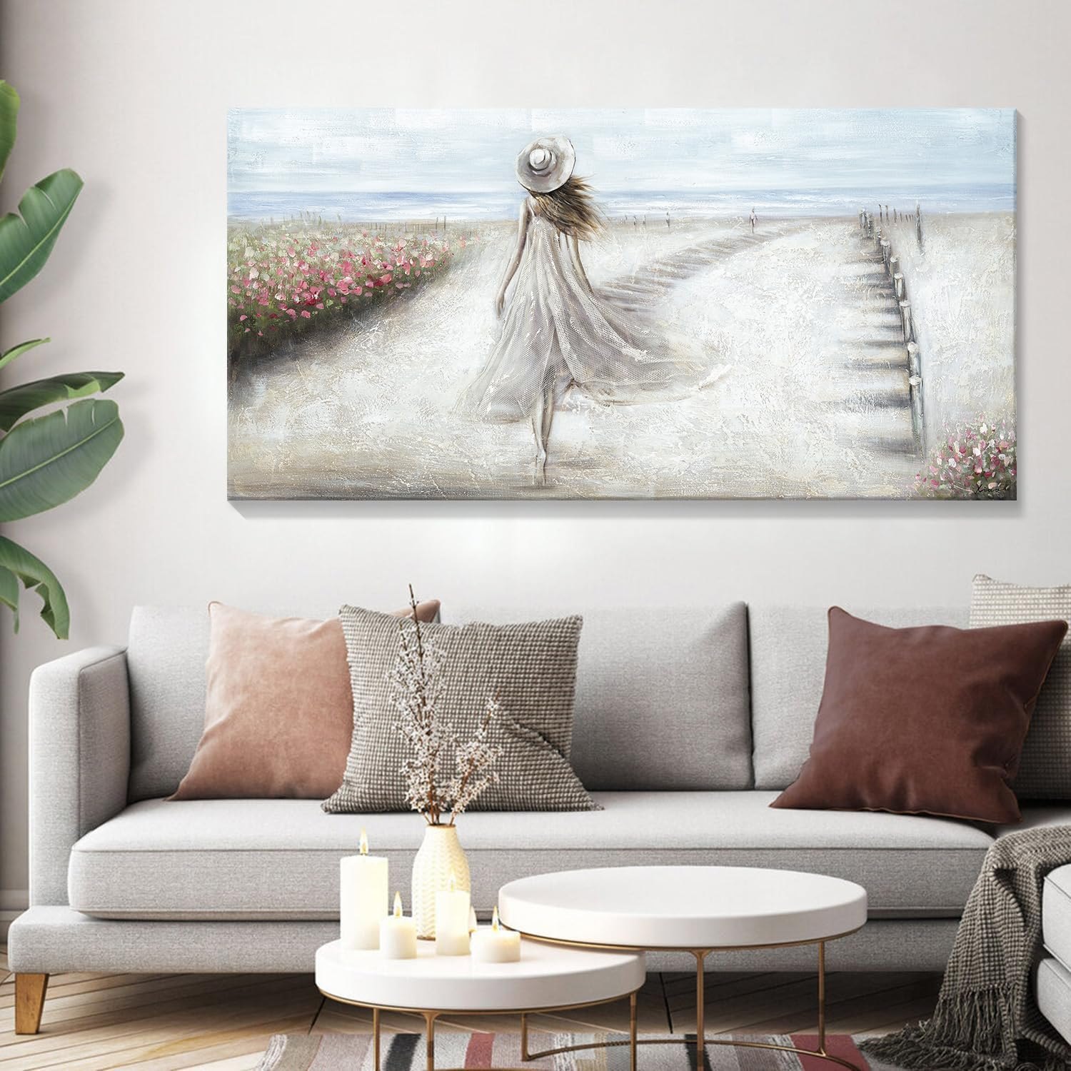 Vintage Abstract Canvas Art - Eclectic Trendy Maximalism for Aesthetic Wall — photo 3