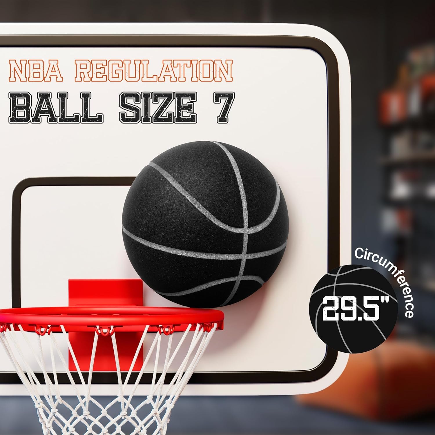 Silent Basketball – Indoor Basketball (PRO Version) - Grooved Foam Basketball for Quiet Dribbling and Indoor Training – Higher Bounce Noiseless Basketball - Non-Deforming Packaging — photo 3