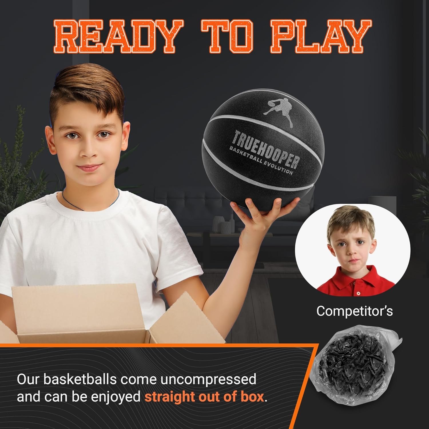 Silent Basketball – Indoor Basketball (PRO Version) - Grooved Foam Basketball for Quiet Dribbling and Indoor Training – Higher Bounce Noiseless Basketball - Non-Deforming Packaging — photo 4