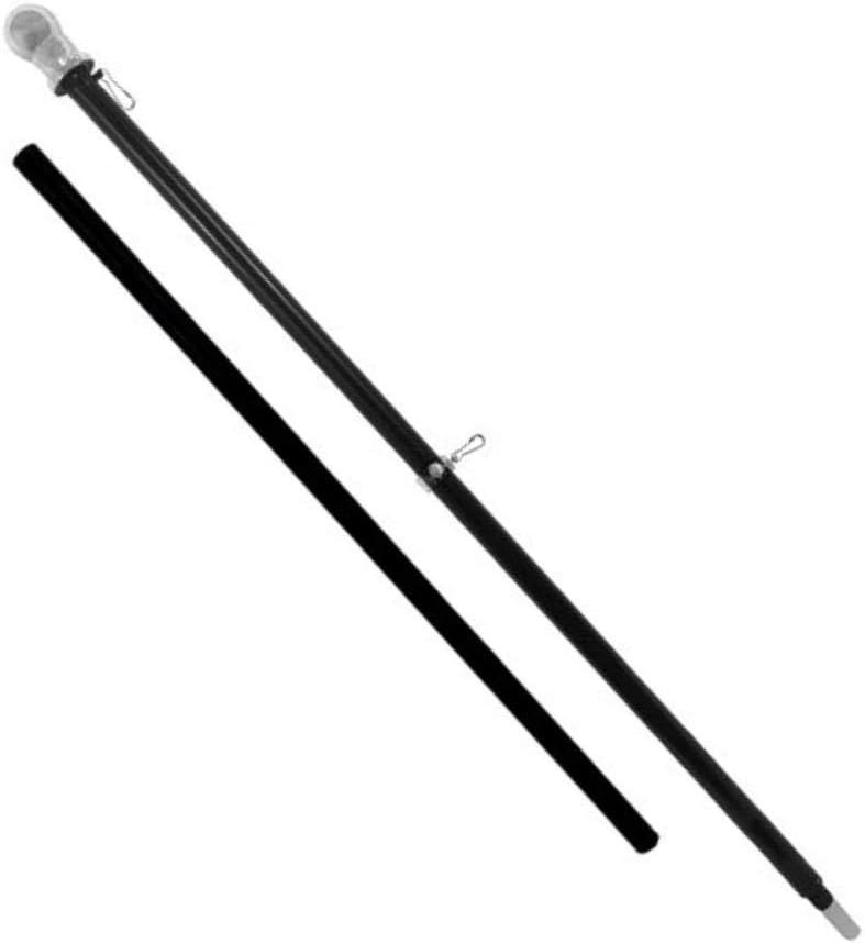 6ft Spinning Flag Pole – Black