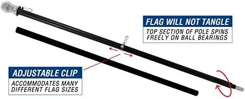 6ft Spinning Flag Pole – Black — photo 3