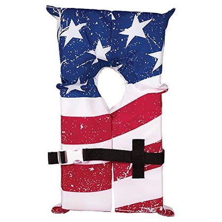 Youth 50-90lbs Airhead Youth Type II Keyhole Life Vest Stars & Stripes PM — photo 2