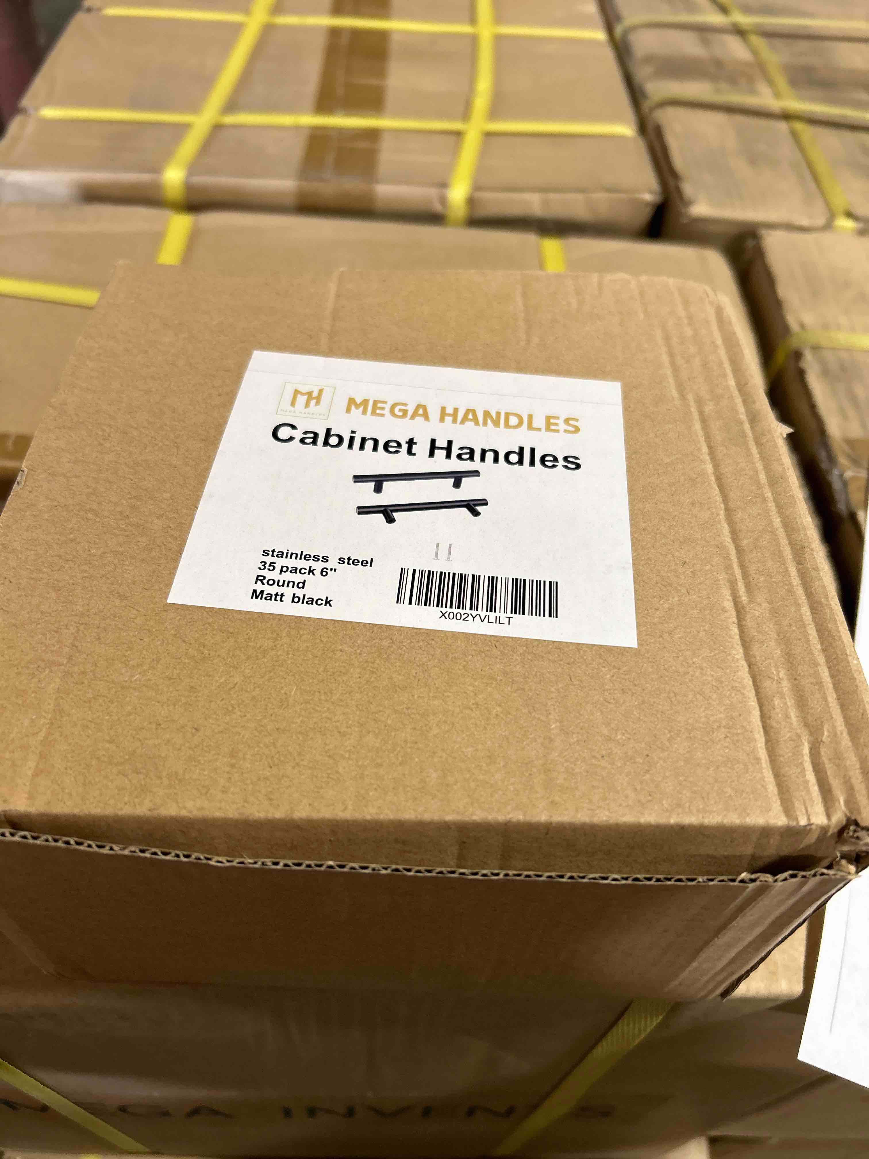 (35 pack) 6 inch stainless steel matte black round cabinet handles PM — photo 3