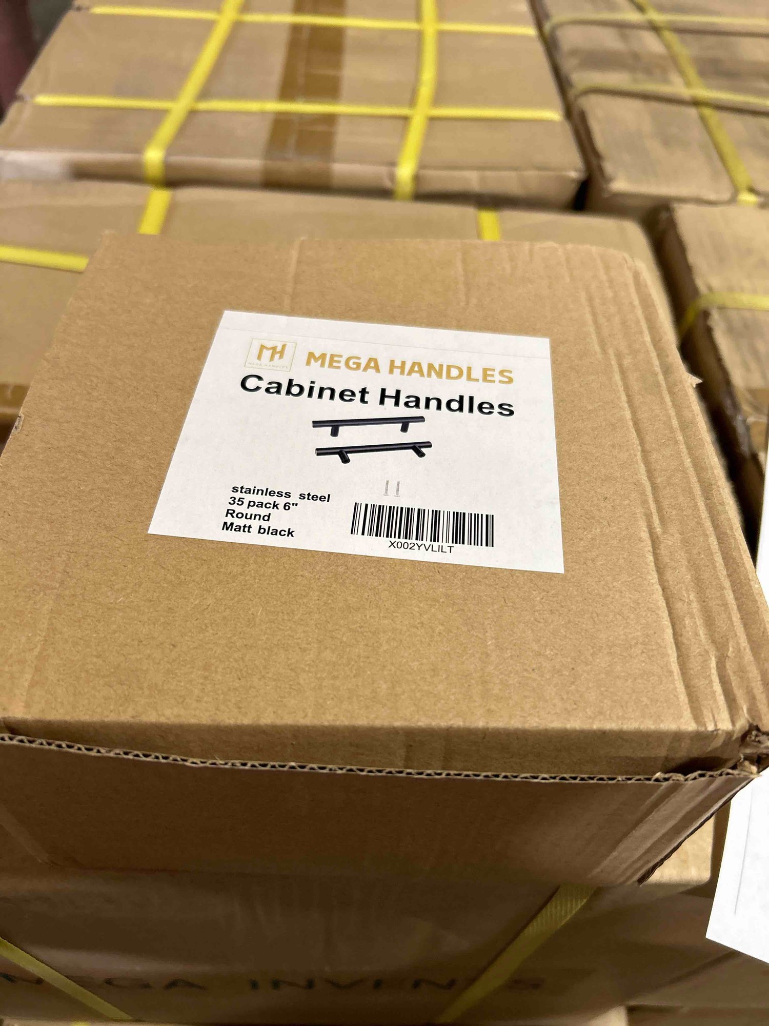 (35 pack) 6 inch stainless steel matte black round cabinet handles PM — photo 4
