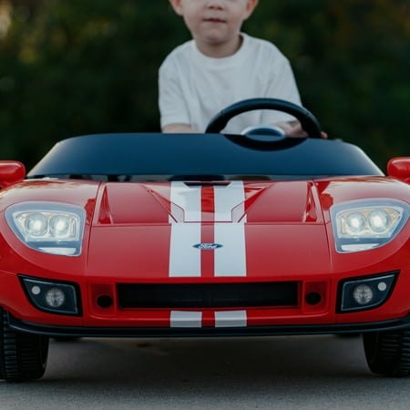 Hyper 12V Ford GT Convertible, Battery Powered Ride on Toy for Kids Ages 3+, Red, with Remote Control PM — photo 4