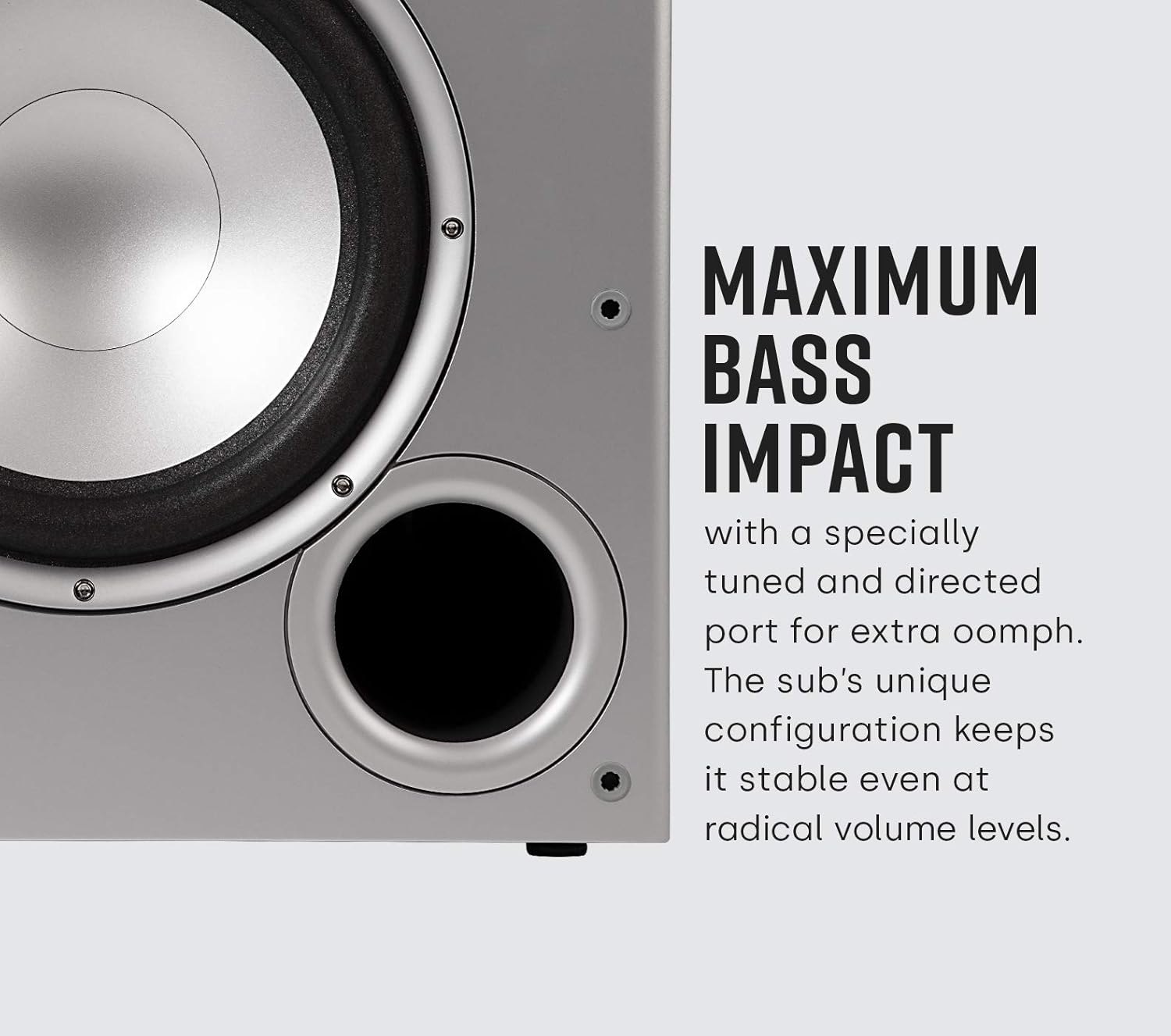 Polk Audio PSW10 10" Powered Subwoofer Home Audio – Power Port Tech, Up to 100 Watts, Big Bass in Compact Design, Easy Setup with Home Theater, Timbre-Matched with Monitor & T-Series Polk Speakers Subwoofer single subwoofer — photo 2