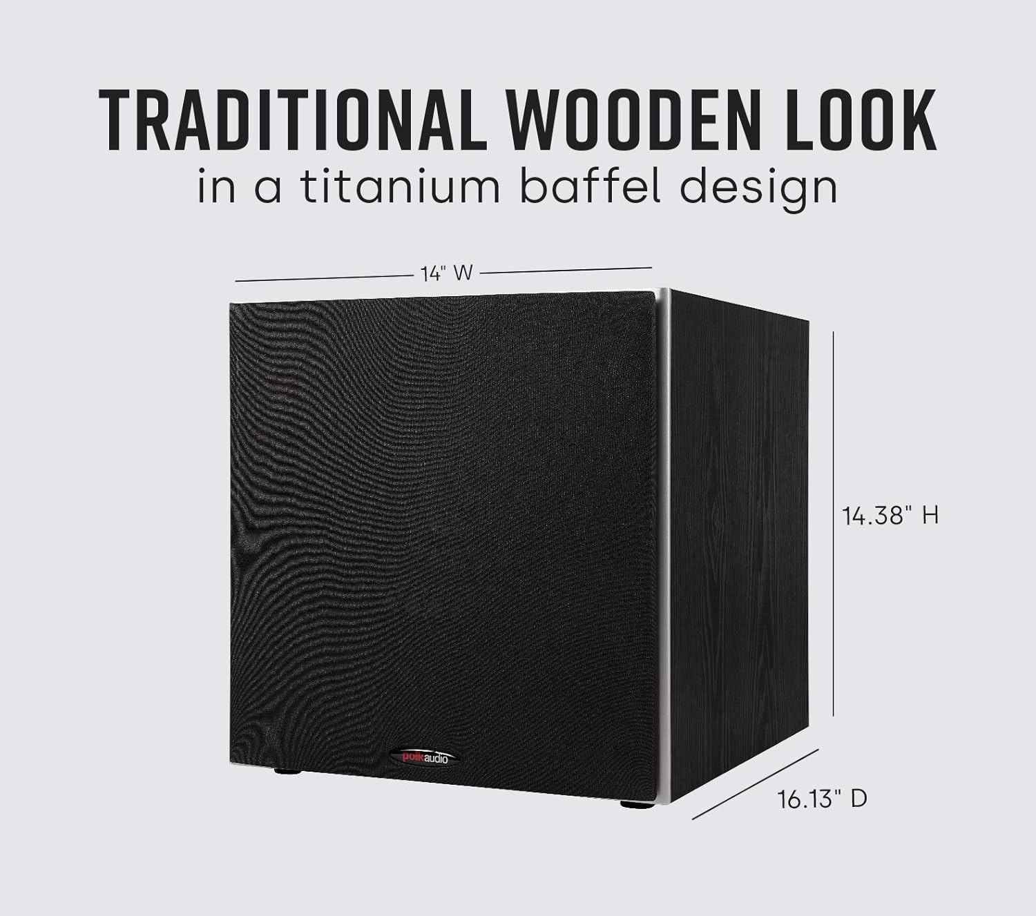 Polk Audio PSW10 10" Powered Subwoofer Home Audio – Power Port Tech, Up to 100 Watts, Big Bass in Compact Design, Easy Setup with Home Theater, Timbre-Matched with Monitor & T-Series Polk Speakers Subwoofer single subwoofer — photo 3