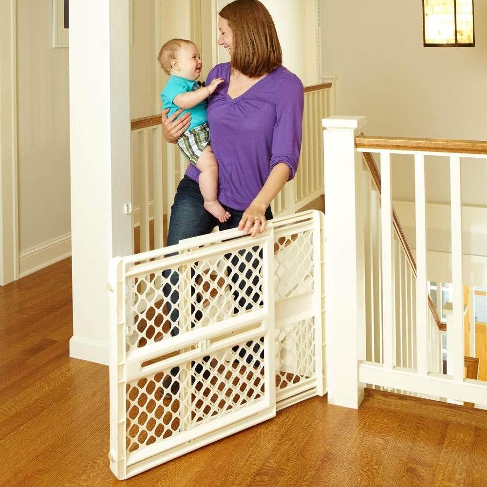 Toddleroo by North States - Supergate Ergo Baby Gate: Plastic Baby Gate for Stairs & Doorways - Adjustable Indoor Safety Gate - Made in USA - 26 to 42 Inches Wide - 26 Inches Tall - Ivory — photo 2