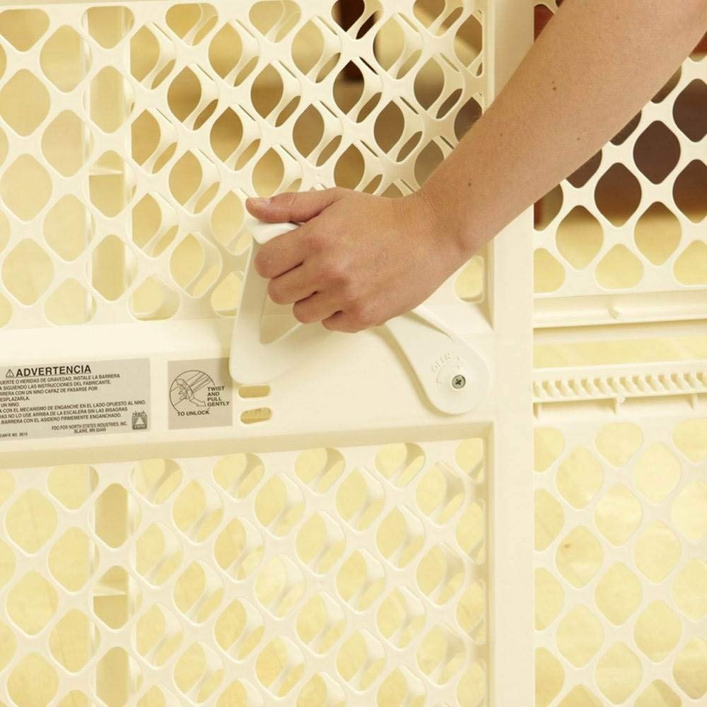 Toddleroo by North States - Supergate Ergo Baby Gate: Plastic Baby Gate for Stairs & Doorways - Adjustable Indoor Safety Gate - Made in USA - 26 to 42 Inches Wide - 26 Inches Tall - Ivory — photo 5