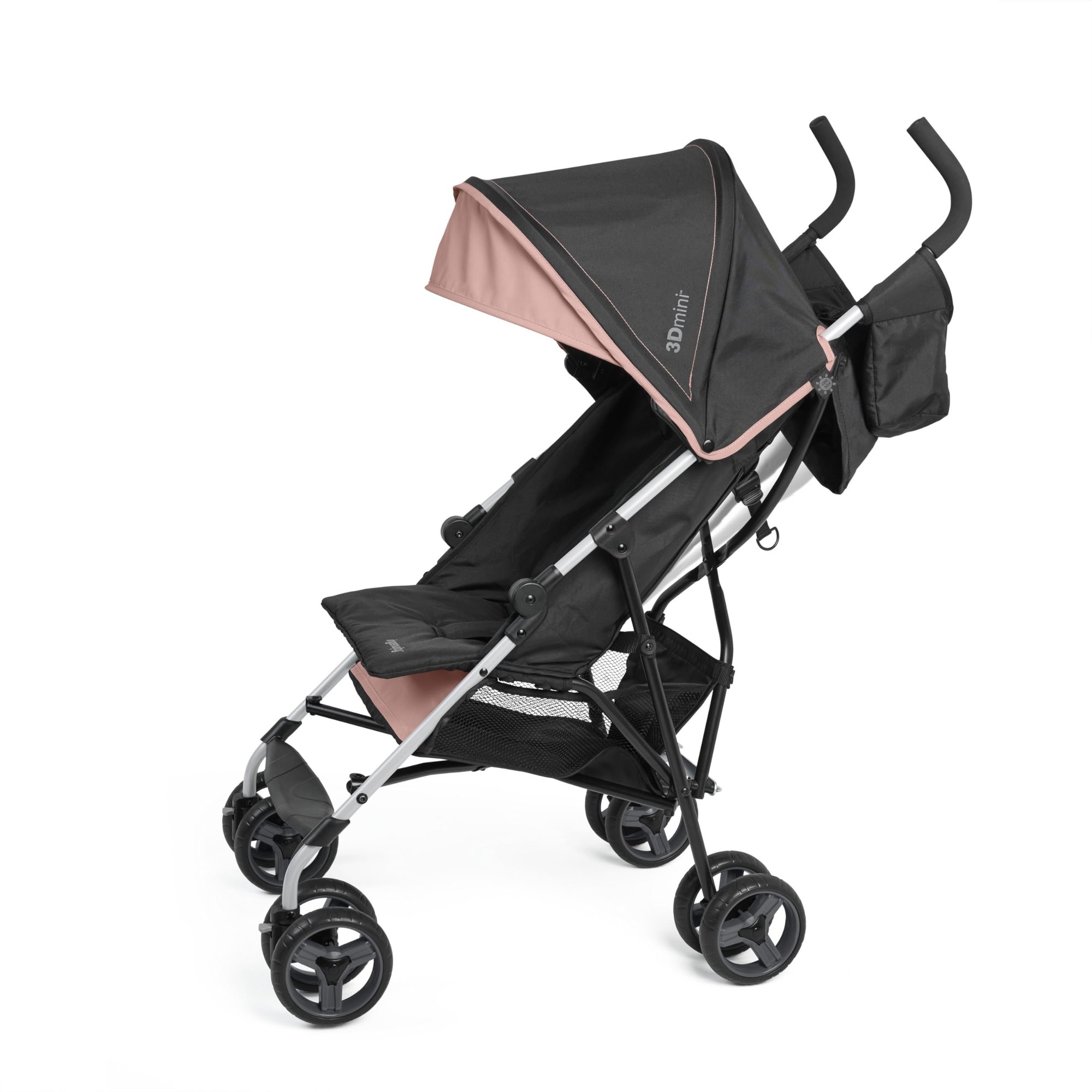 Summer by Ingenuity 3D Mini Convenience Stroller – Lightweight Stroller, Compact Fold, Multi-Position Recline, Canopy with Pop Out Sun Visor and More – Umbrella Stroller for Travel, Dusty Rose Pink — photo 6