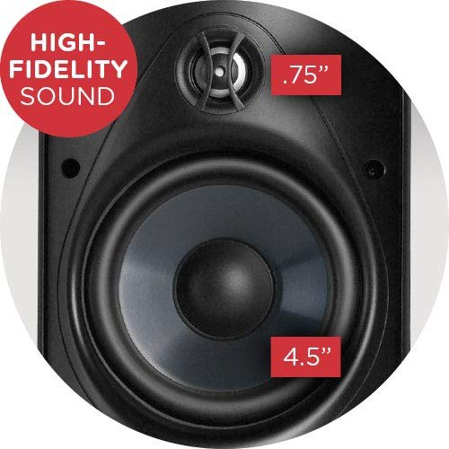 Polk Audio Atrium 4 Outdoor Speakers with Powerful Bass (Pair, White), All-Weather Durability, Broad Sound Coverage, Speed-Lock Mounting System — photo 5