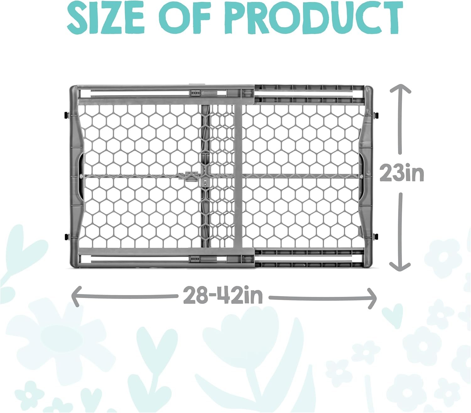 Regalo Easy Fit Plastic Adjustable Extra Wide Baby Gate, Award Winning Brand, 23 Inches Tall, Fits Openings Between 28 to 42 Inches, Pressure Mounted — photo 6