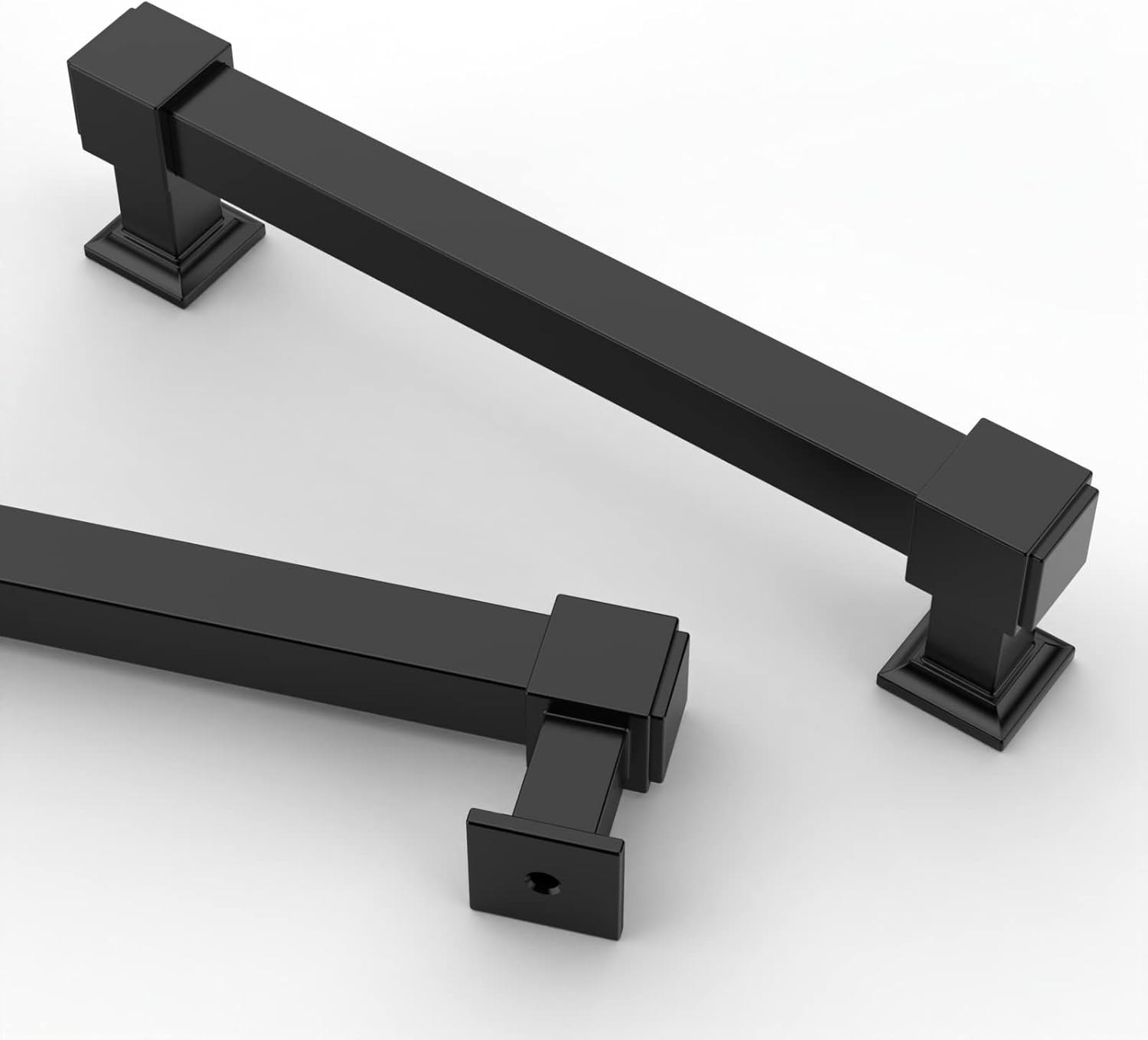 Asidrama 10 Pack 5 Inch(128mm) Matte Black Cabinet Pulls Cabinet Handles Cupboard Handles Kitchen Cabinet Hardware for Cupboard Drawer Handles Dresser Pulls