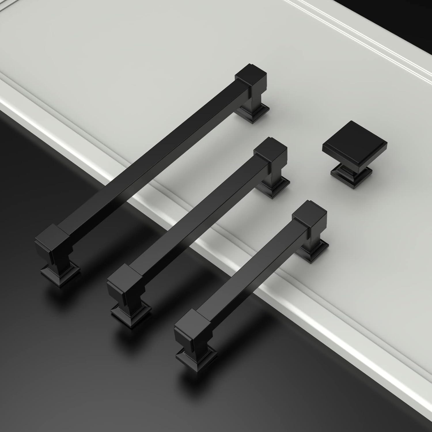 Asidrama 10 Pack 5 Inch(128mm) Matte Black Cabinet Pulls Cabinet Handles Cupboard Handles Kitchen Cabinet Hardware for Cupboard Drawer Handles Dresser Pulls — photo 6
