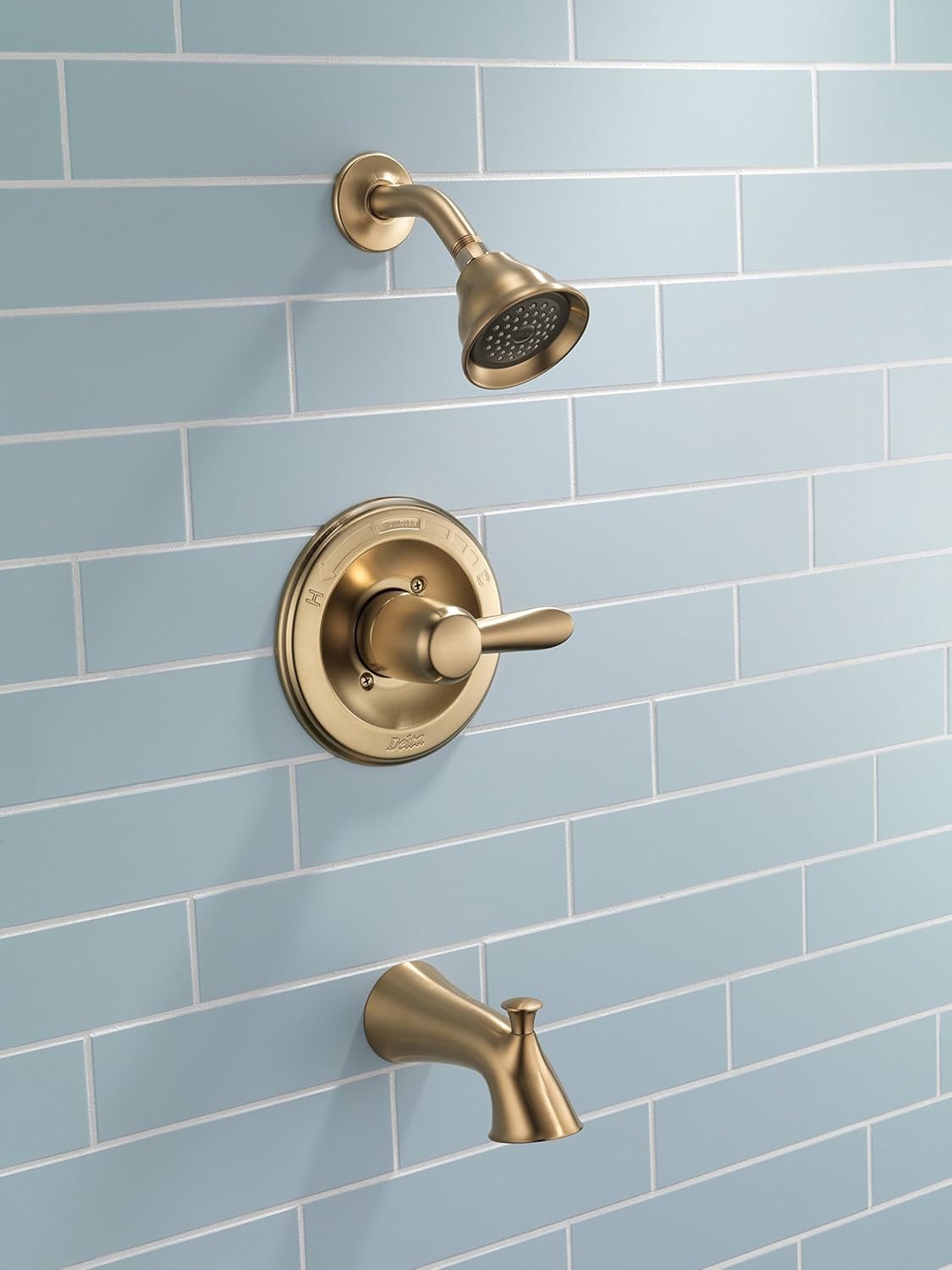 Delta Faucet Lahara 14 Series Single-Handle Shower Faucet, Shower Trim Kit with 5-Spray Touch-Clean Shower Head, Champagne Bronze T14238-CZ (Valve Not Included) — photo 2