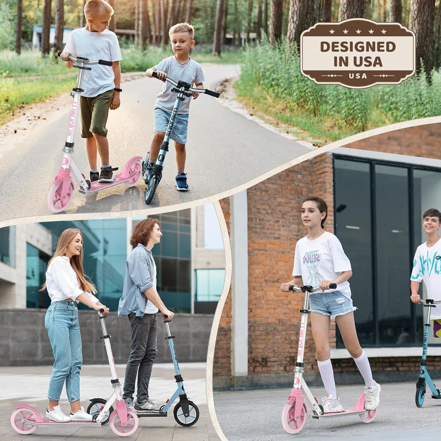Kick Scooter for Ages 6+,Kid, Teens & Adults. Max Load 240 LBS. Foldable, Lightweight, 8IN Big Wheels for Kids, Teen and Adults, 4 Adjustable Levels. Bearing ABEC9 — photo 5