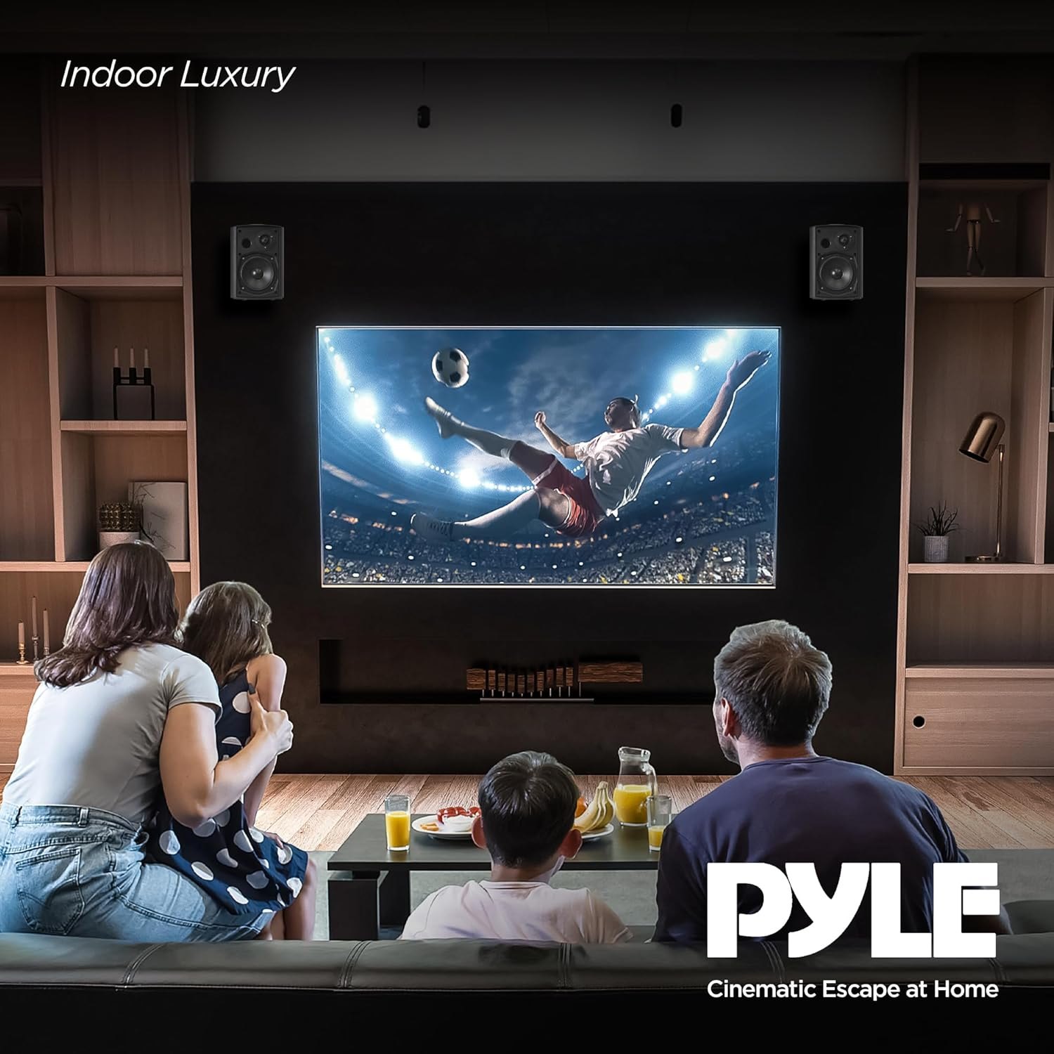 Pyle Audio Wall Mount 6.5 Inch Waterproof Bluetooth Indoor and Outdoor Speaker System Pair with Built In Digital Amplifier, Black — photo 6