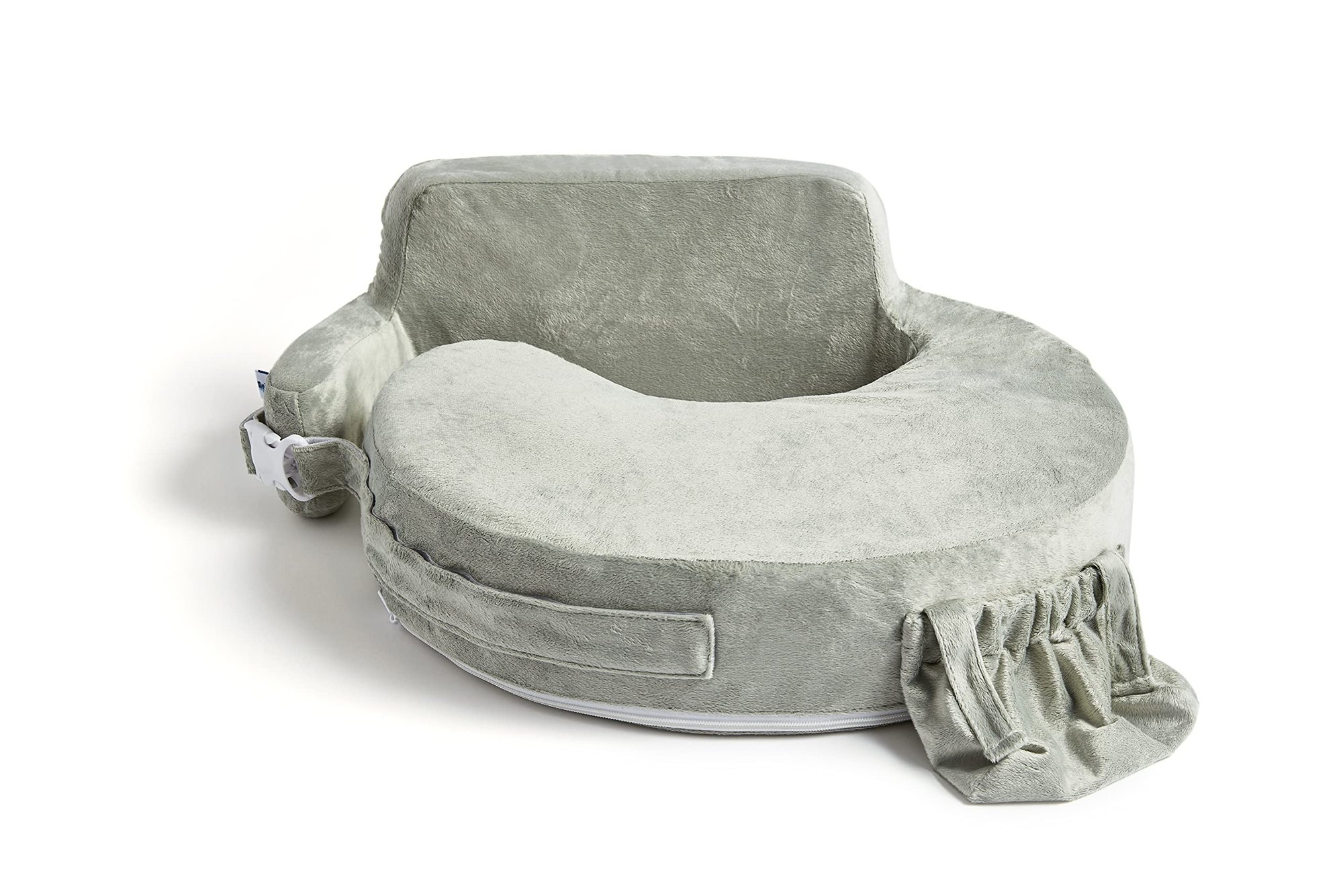 My Brest Friend Super Deluxe Nursing Pillow - Enhanced Comfort & Ergonomic Breastfeeding Pillow for Ultimate Support For Mom & Baby - Adjustable and with Handy Side Pocket, Platinum Item Location: NSH-BACKWALL-14-02 — photo 3