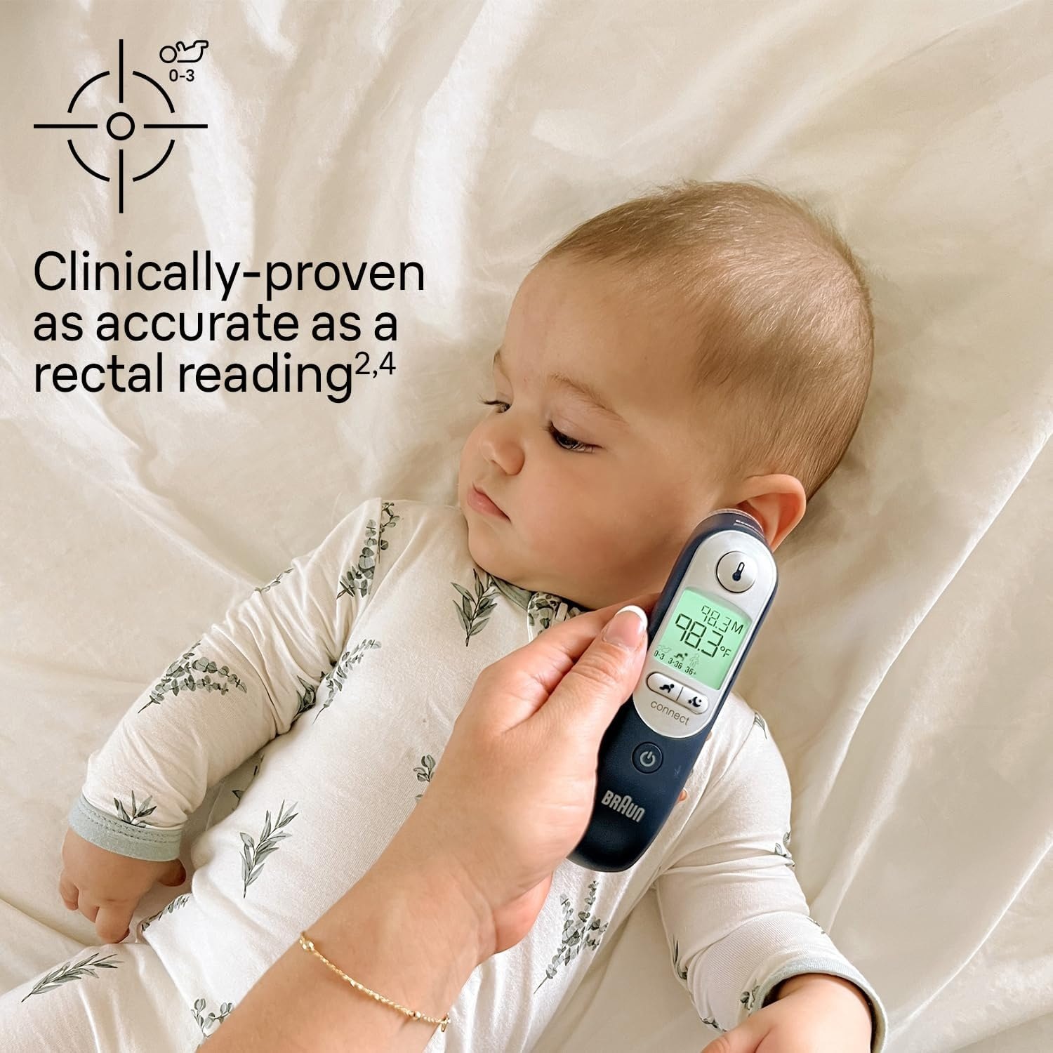 Braun ThermoScan 7+ Connect Digital Ear Thermometer for Kids - Family Care App Compatible, Age Precision Technology, Color-Coded Display, No. 1 Brand Recommended by Pediatricians Blue Pack of PM