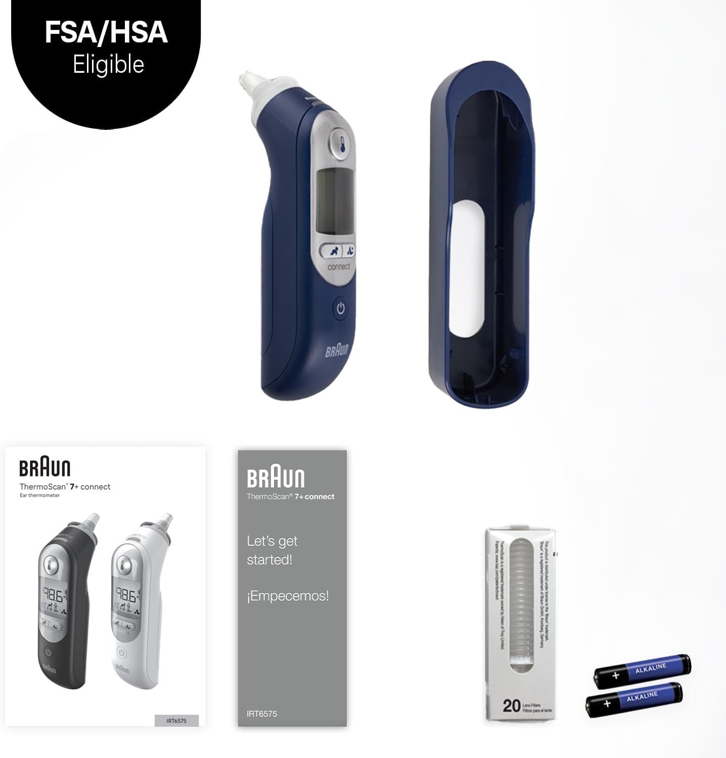 Braun ThermoScan 7+ Connect Digital Ear Thermometer for Kids - Family Care App Compatible, Age Precision Technology, Color-Coded Display, No. 1 Brand Recommended by Pediatricians Blue Pack of PM — photo 8