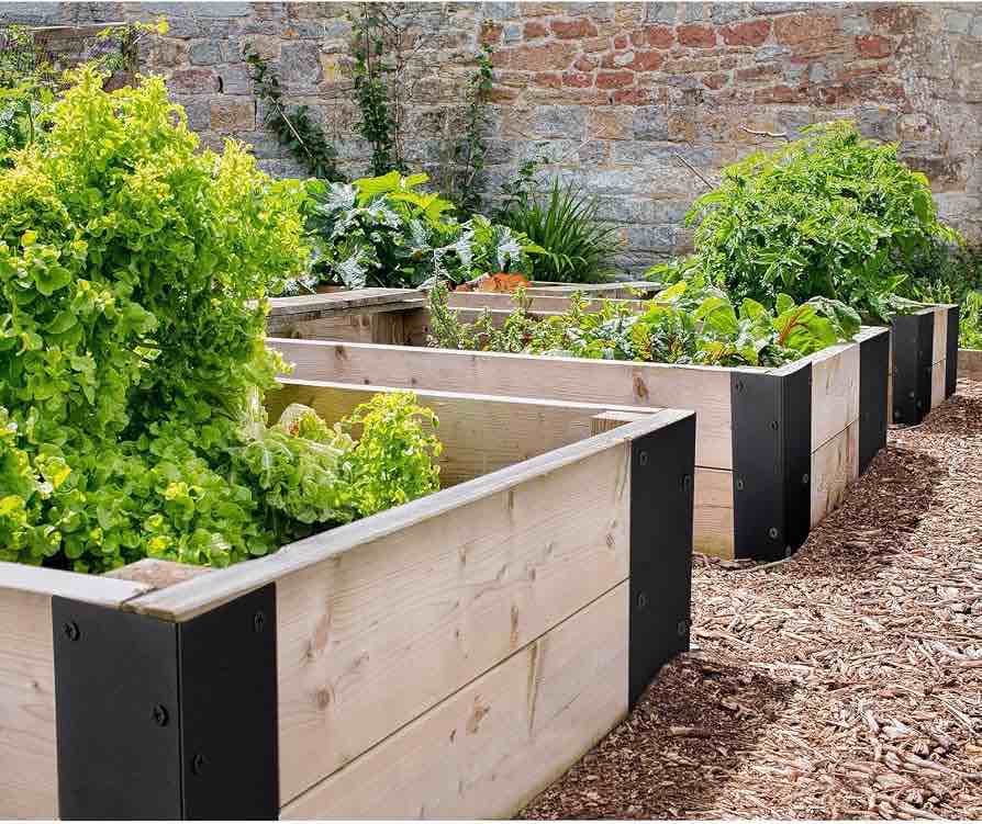 Marabuut garden bed brackets do it yourself garden Bed brackets includes four units of 9“ x 3“ x 3“ powder coated steel brackets PM