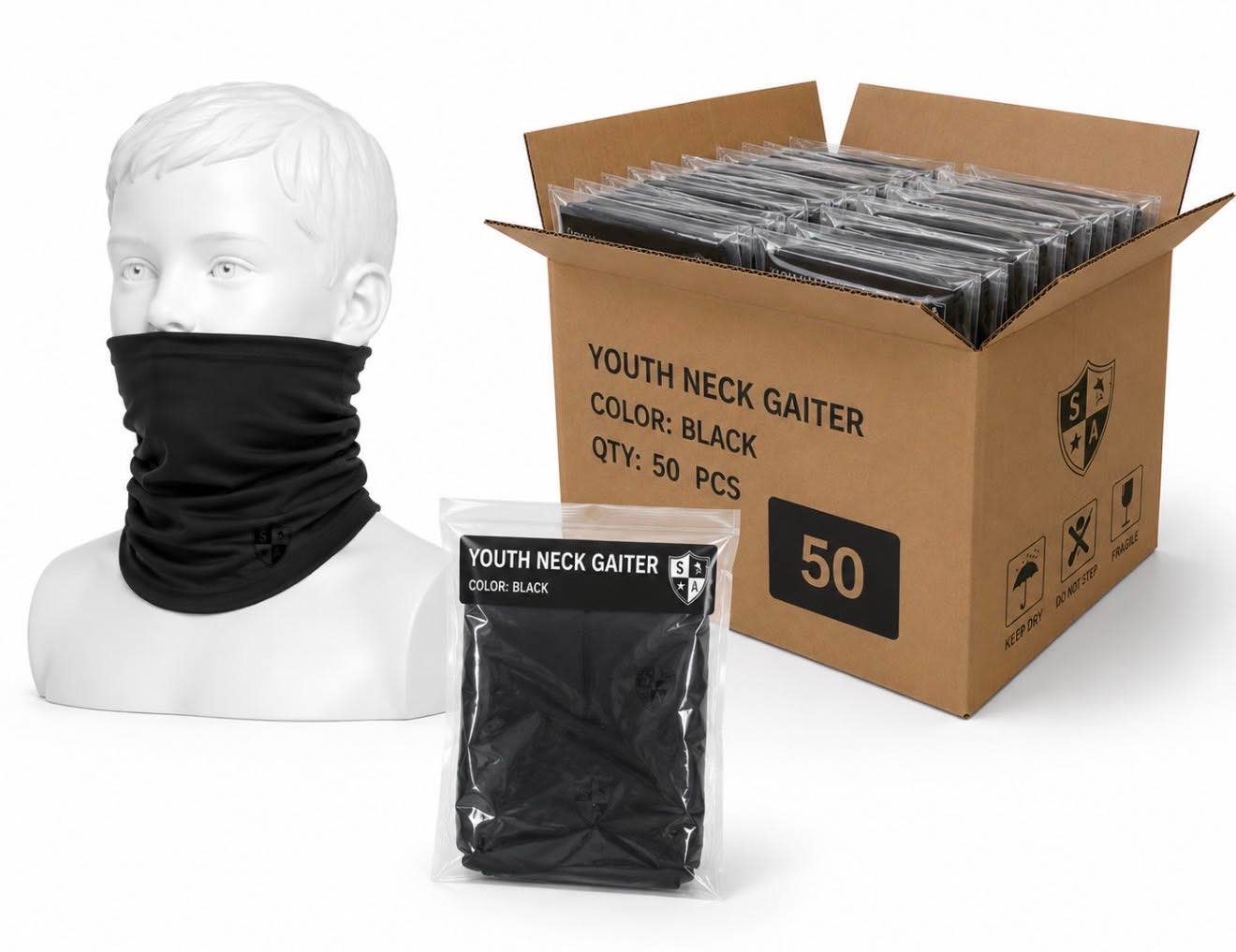 Pack of 50 SA Company Kids Face Shield Grey PM