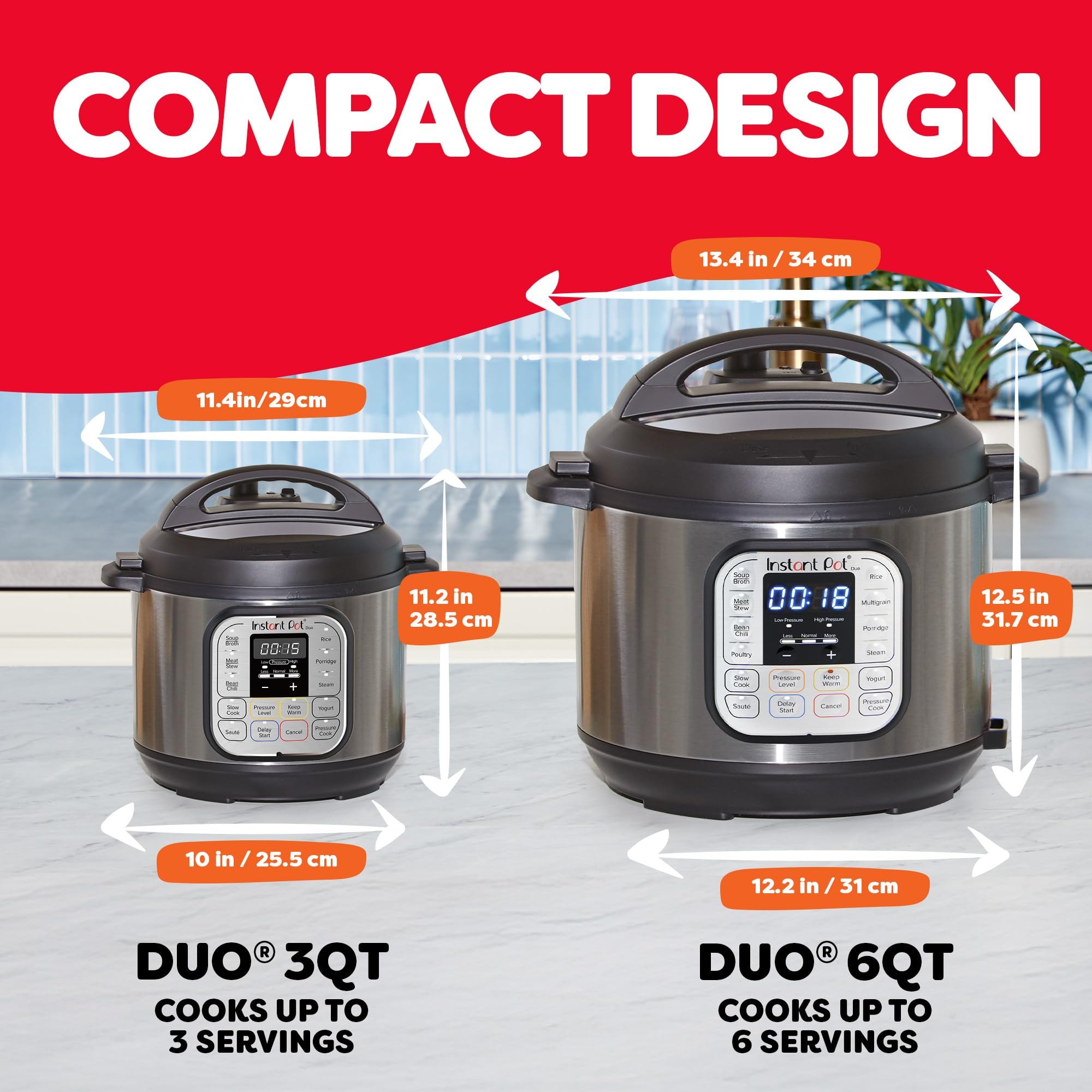 Instant Pot Duo 7-in-1 Mini Electric Pressure Cooker, Slow Rice Cooker, Steamer, Sauté, Yogurt Maker, Warmer & Sterilizer, Includes Free App with over 1900 Recipes, Stainless Steel, 3 Quart Item Location: NSH-14-29-03 — photo 3