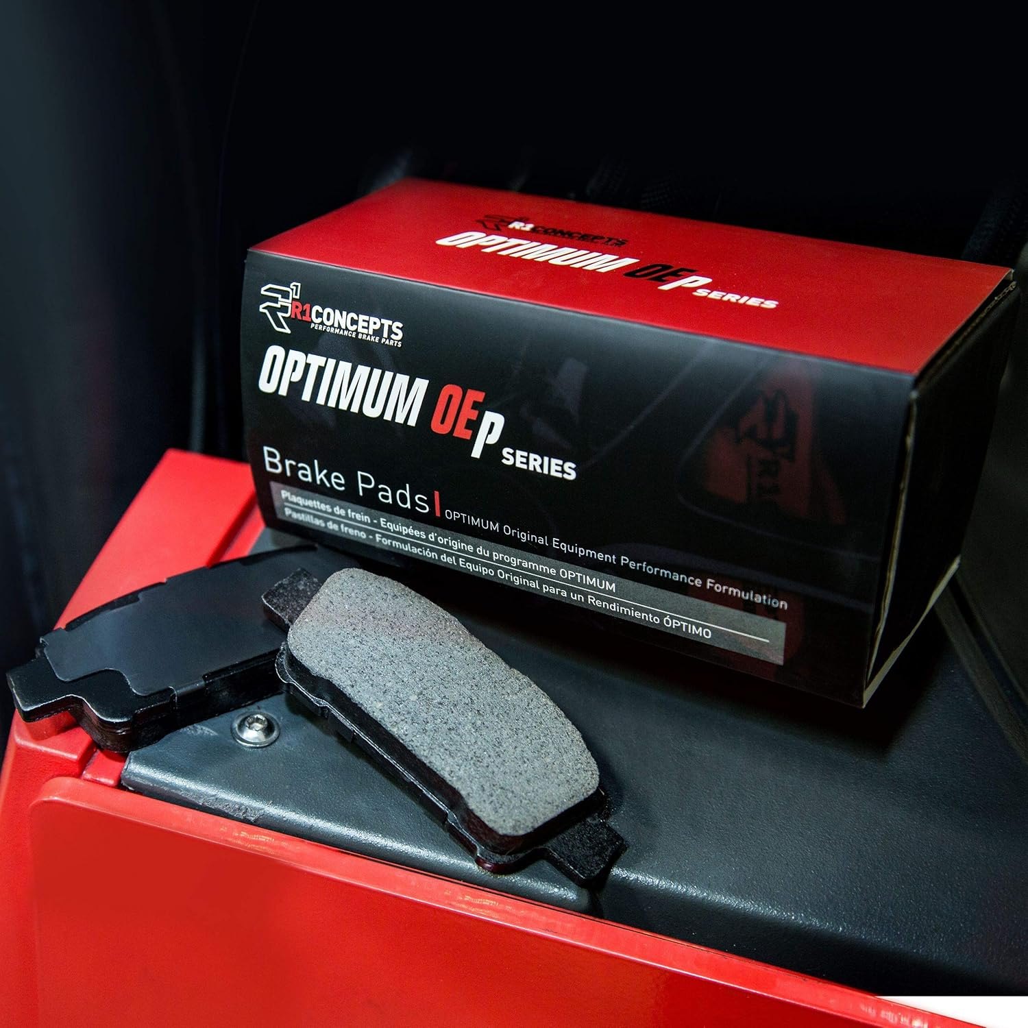 R1 Concepts Rear Brake Kit For 2019-2020 Audi A8, e-tron Quattro, Q8, 2020 Audi e-tron Sportback, S6, S8, 2017-2020 Audi Q7| Drilled Brake Rotors| Optimum OEP Brake Pads and Rotors Kit — photo 5