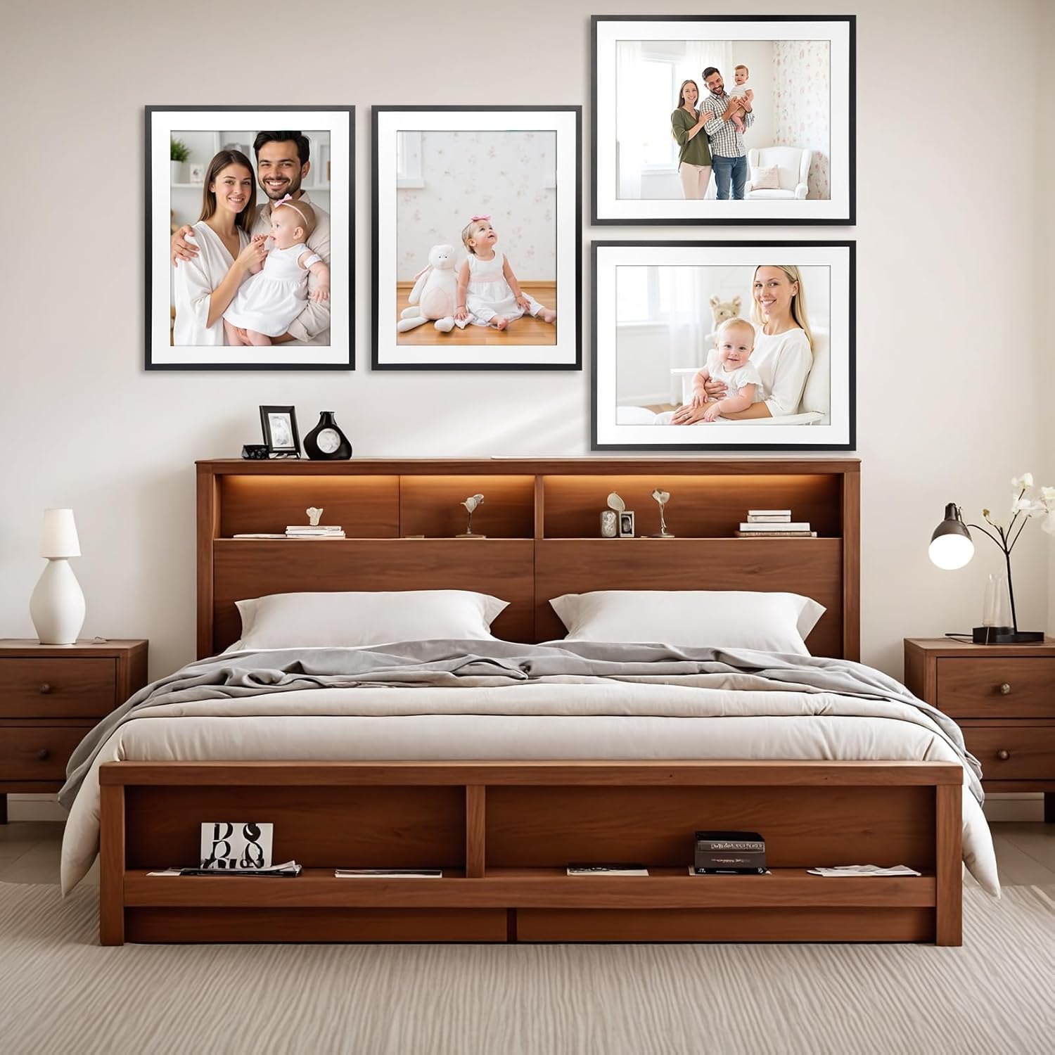Giftgarden 18x24 Poster Frame with Mat Set of 4, 22x28 Frame Matted to 18x24 Picture for Wall Hanging, Black 22x28 Black — photo 3