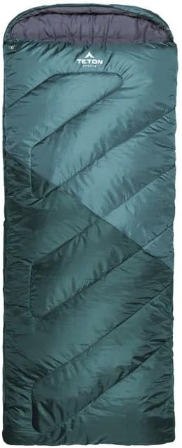 Teton Celsius Regular, -25F, 20F, 0F Degree Sleeping Bags, All Weather Bag for Adults and Kids, Camping Made Easy and Warm, Travel Sack Included Lagoon Regular 20f