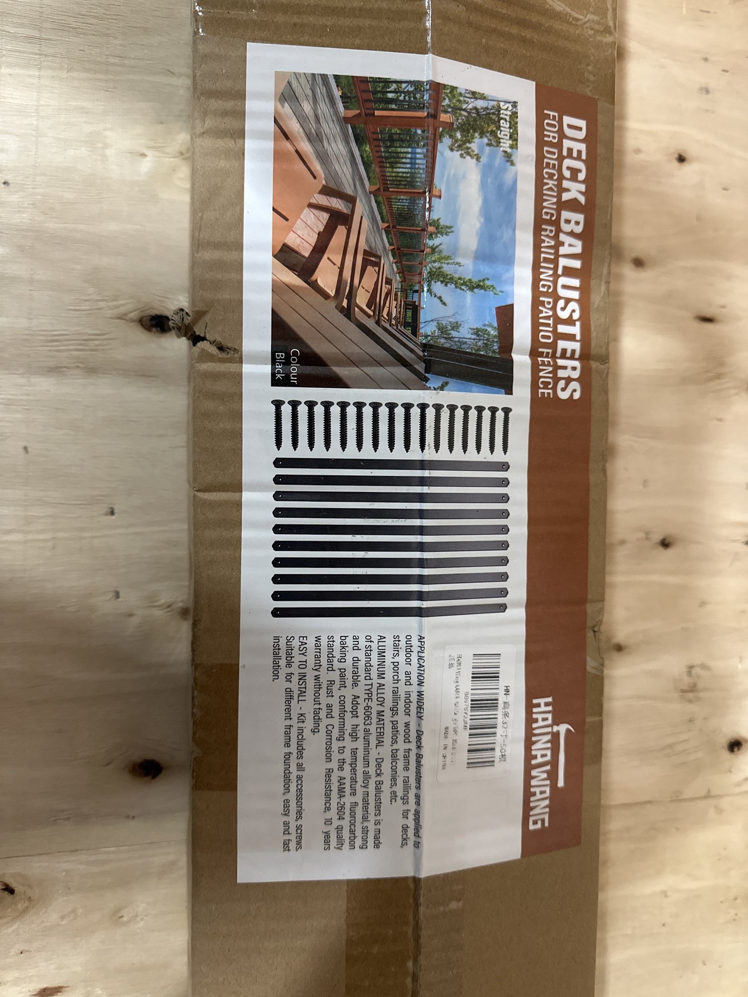 HAINA Wang AAMA-2604 Standard Deck Balusters Aluminum for Deck Railing Porch (Curved/50PC, Black-29.5") Curved/50PC Black-29.5" Item Location: NSH-19-17-02 — photo 2