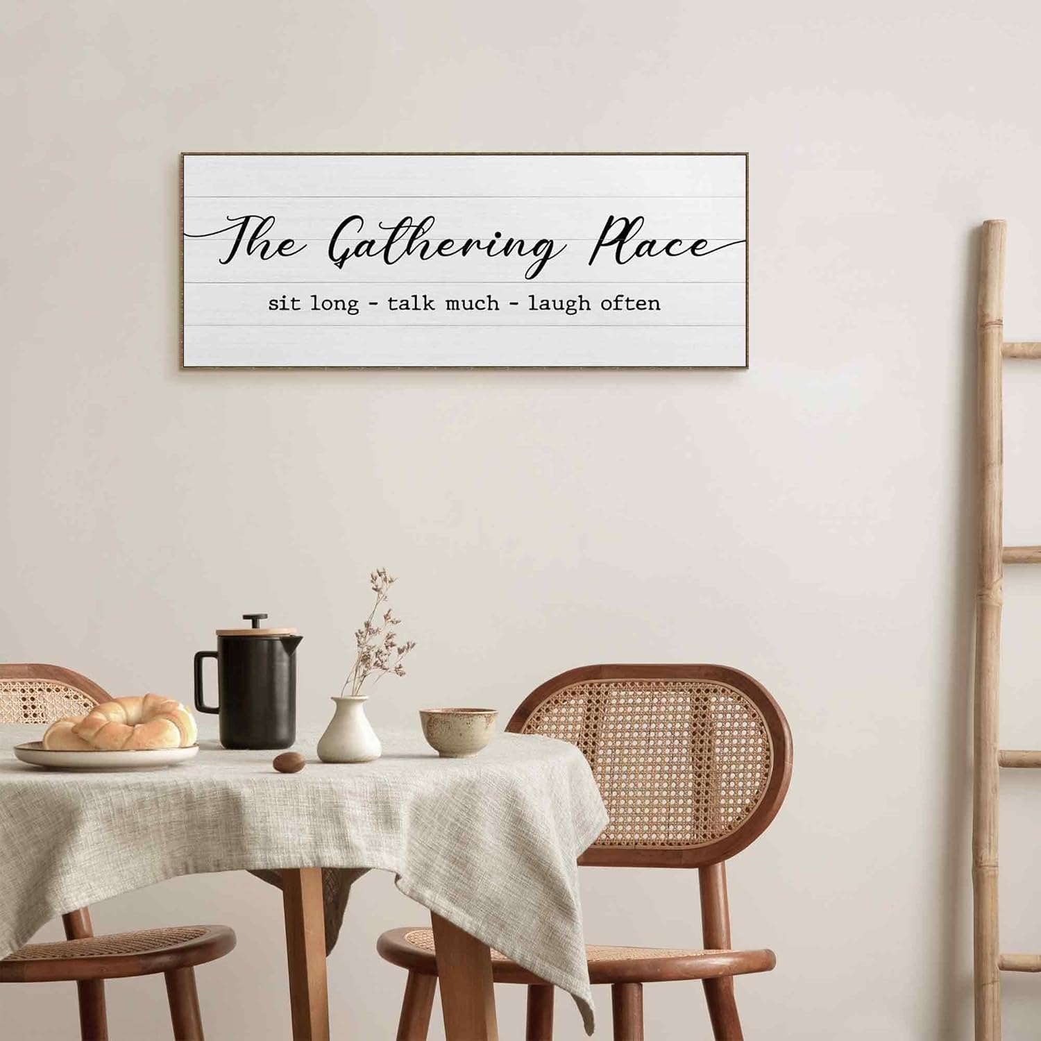 the Gathering Place Sign Large Wall Art Decor Framed for Dining Room Kitchen 15x40, Gather Canvas Wall Art Print for Bedroom Living Room, Rustic Farmhouse Signs Wall Artwork Picture — photo 6