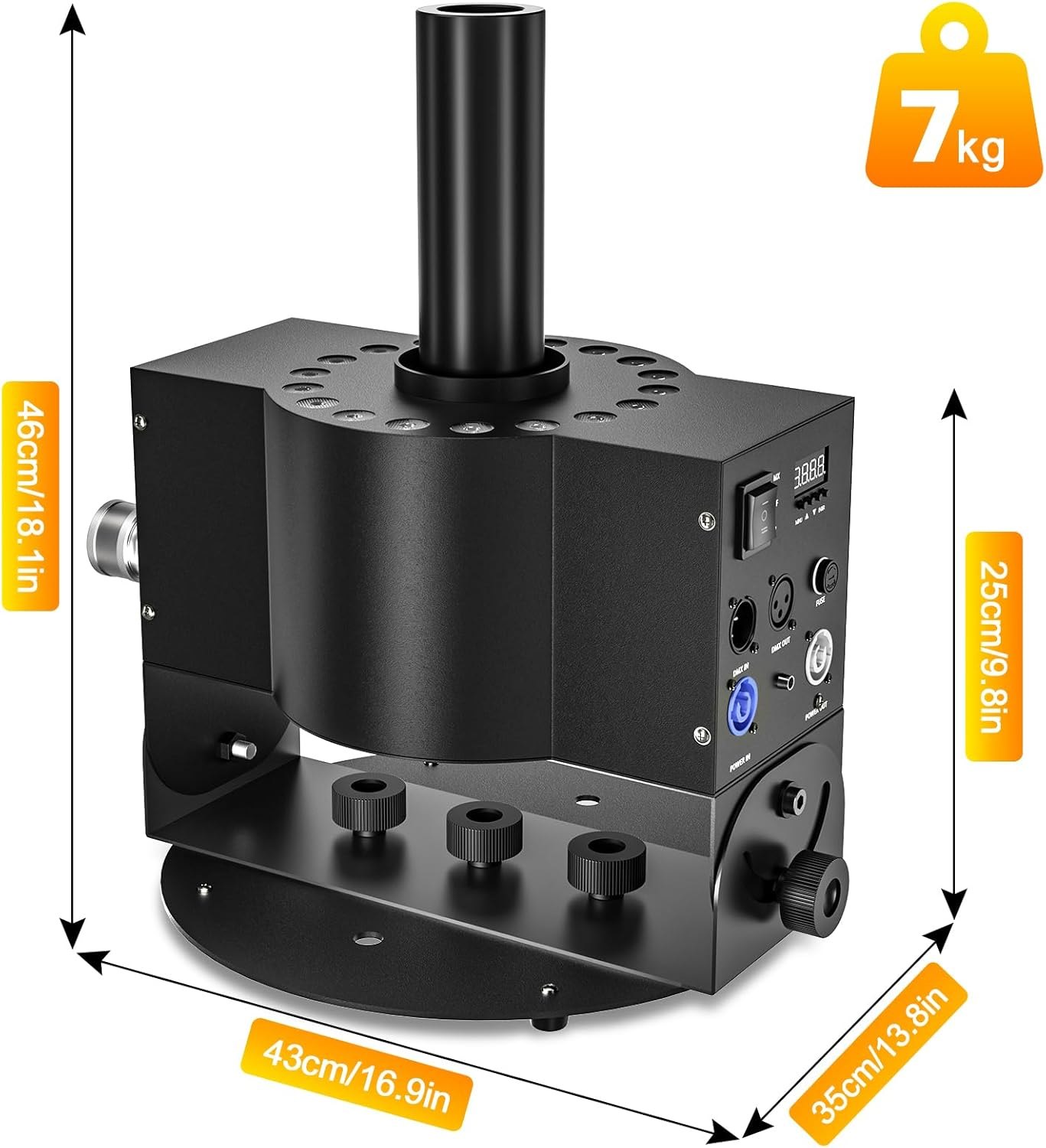 CO2 Jet Machine, 300W CO2 Cannon with LED Lights, Professional DMX CO2 Fog Machine Air Column, LED Stage Smoke Machine for DJ, Wedding, Party, Events, Festival (1pc) — photo 4