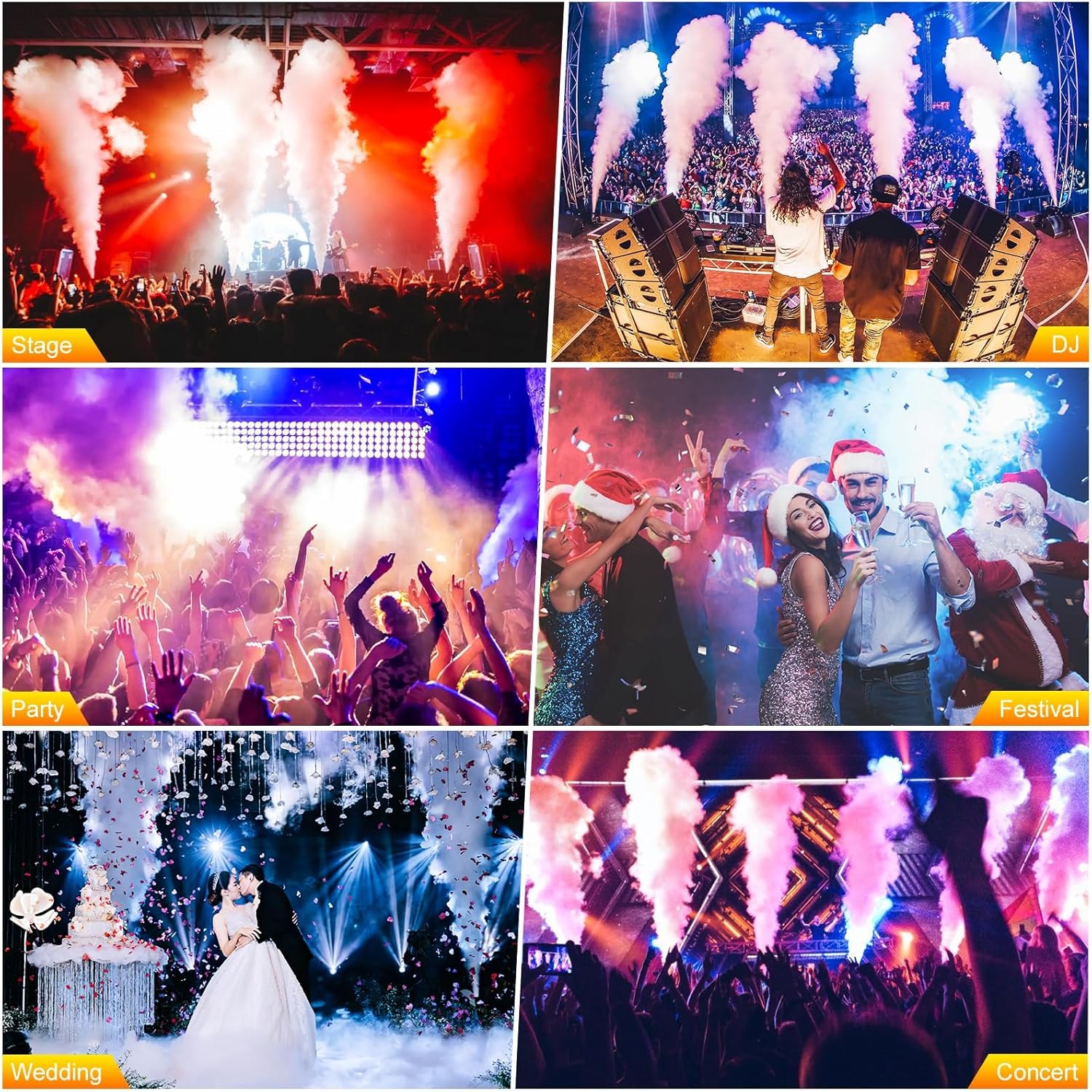 CO2 Jet Machine, 300W CO2 Cannon with LED Lights, Professional DMX CO2 Fog Machine Air Column, LED Stage Smoke Machine for DJ, Wedding, Party, Events, Festival (1pc) — photo 6