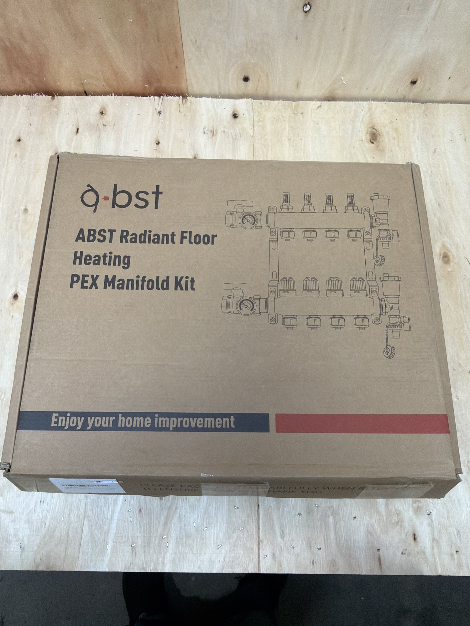 ABST PEX Manifold,5 Loop Stainless Steel Floor Radiant Heat Manifold Kit with 1/2" Adapters Included for Hydronic Radiant Floor Heating 5-Loop — photo 13