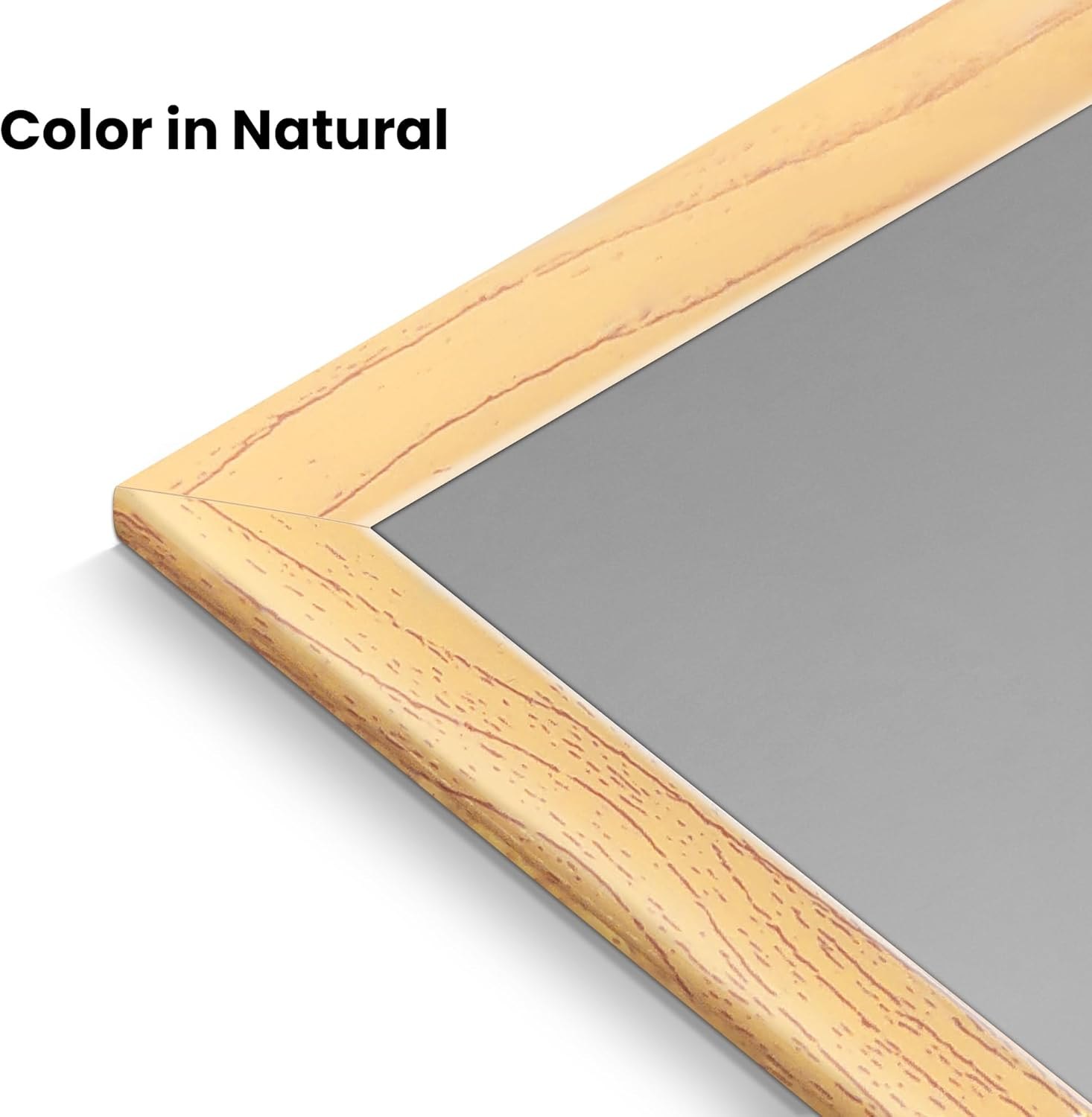 upsimples 24x36 Poster Frame Natural 3 Pack, Scratch-Proof Picture Frames 24 x 36 for Photo Gallery - Slide-In Strips, Horizontal or Vertical Wall Mounting Natural 24"L x 36"W — photo 3
