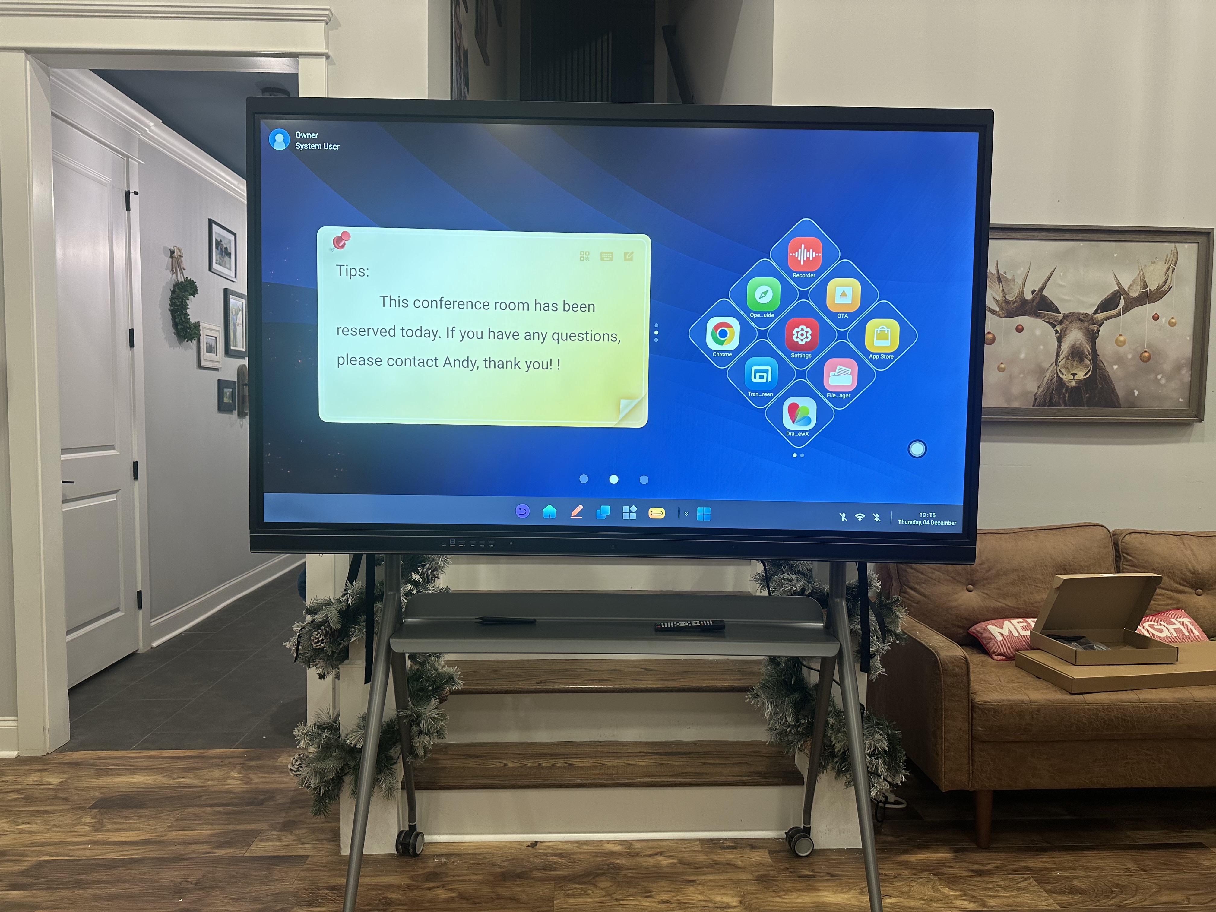 ) TIBURN R2 75\" 4K UHD Smart Board | Smart Digital Whiteboard All - in - One Touch Screen Item Location: NSH-OVERSIZED-01