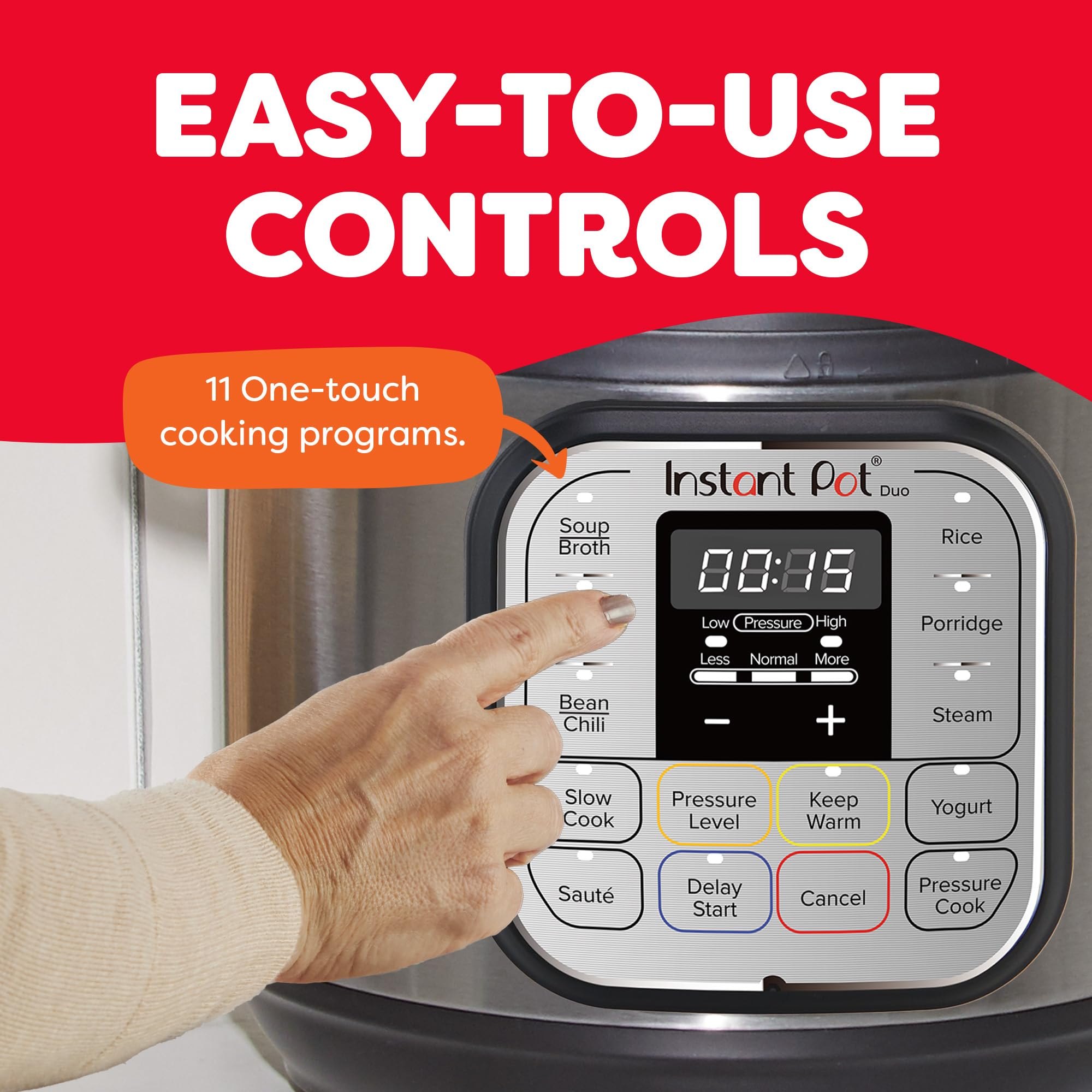Instant Pot Duo 7-in-1 Mini Electric Pressure Cooker, Slow Rice Cooker, Steamer, Sauté, Yogurt Maker, Warmer & Sterilizer, Includes Free App with over 1900 Recipes, Stainless Steel, 3 Quart Item Location: NSH-17-04-01 — photo 6