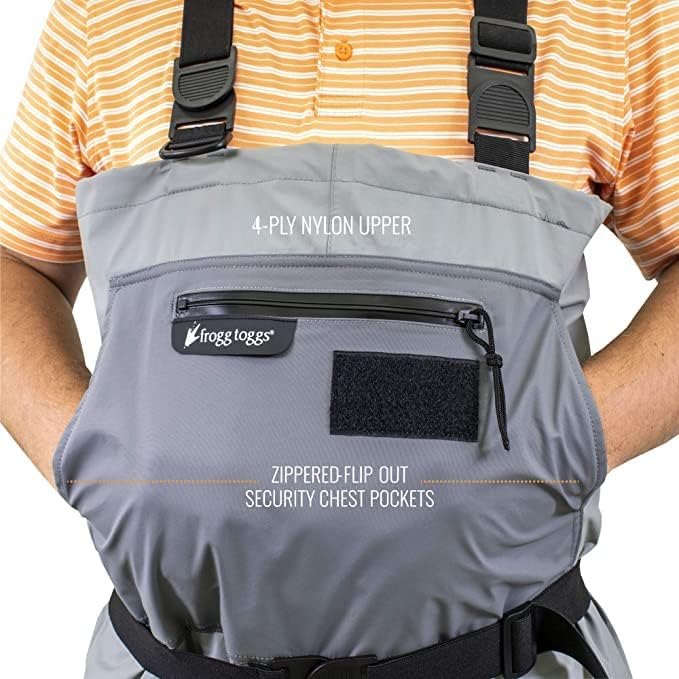 FROGG TOGGS Mens Hellbender Pro Bootfoot Fishing Chest Wader 12 Lug Sole — photo 2