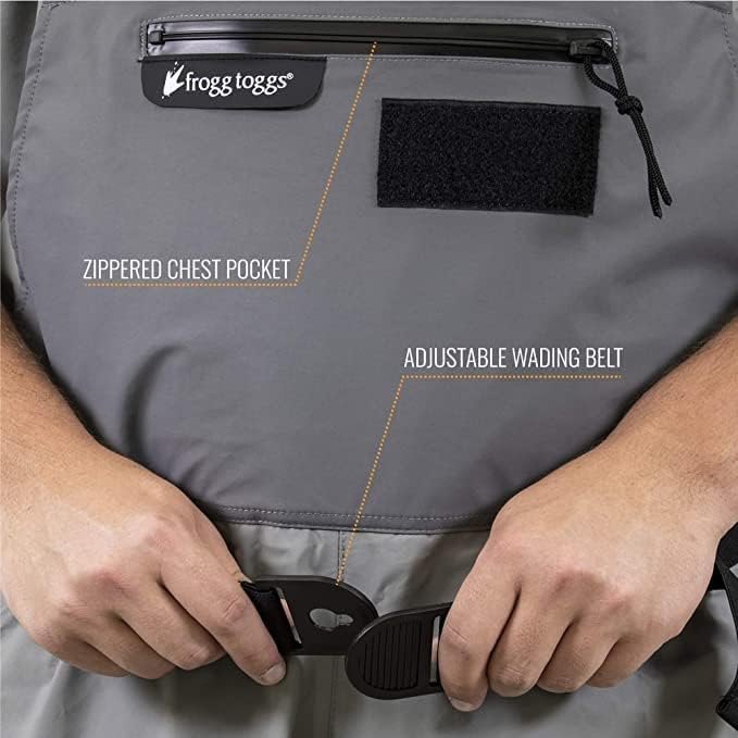 FROGG TOGGS Mens Hellbender Pro Bootfoot Fishing Chest Wader 12 Lug Sole — photo 3