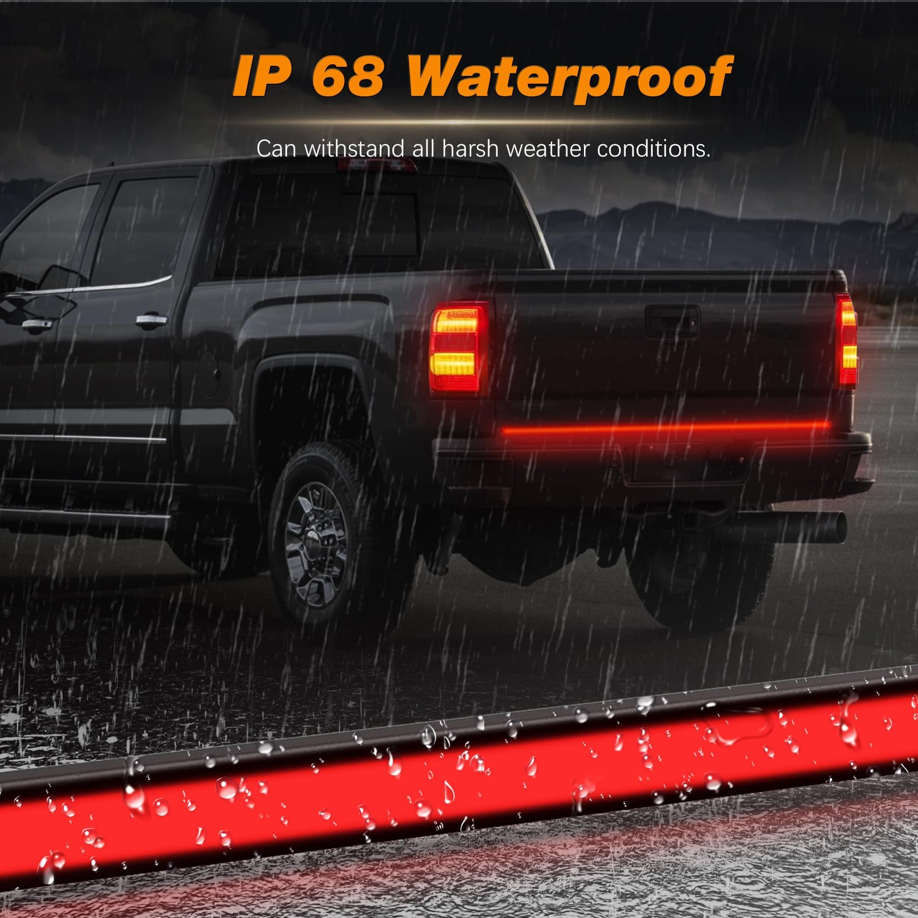 60 Inch Tailgate Light Bar, Aluminum Frame LED Tailgate Light Strip for Truck, Pickup,Trailer with Red Running Brake & Red Squential Turn Signal — photo 6