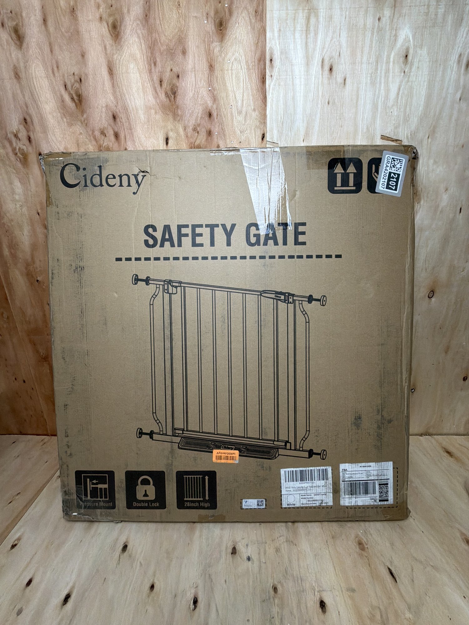 Baby Gate No Drilling, 29"-40" Auto Close Dog Gate Indoor for Doorways & Stairs, Pressure Mounted Adjustable Pet Gate, Easy Walk Through Child Gate for Children & Pets Stroller Friendly, White PM — photo 7