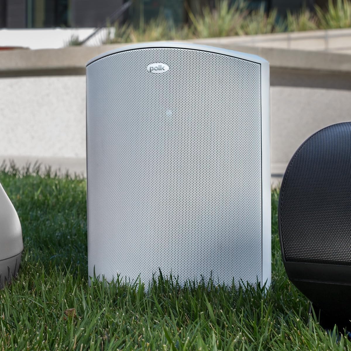 Polk Audio Atrium 8 Outdoor Speaker with Powerful Bass (Each, White), All-Weather Durability, Broad Sound Coverage, Speed-Lock Mounting System White 1 Speaker Atrium 8