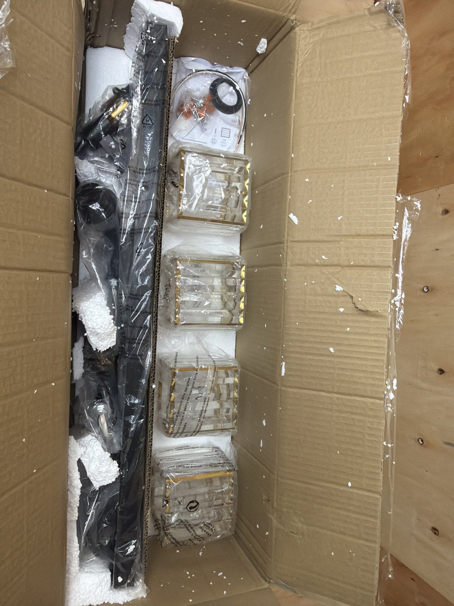 Gold Black Crystal Bathroom Lighting Fixtures, 4 Light Brass Modern Crystal Bathroom Vanity Lights Over Mirror Brass Bath Light Black Gold-Square Shade 4-Light — photo 9
