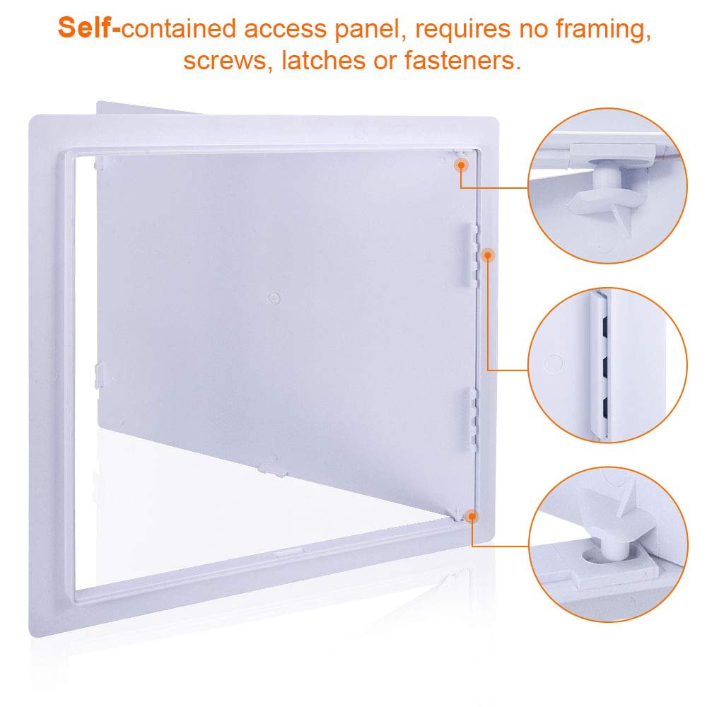 Plastic Access Panel for Drywall Ceiling 18 x 18 Inch Reinforced Plumbing Wall Access Doors Removable Hinged — photo 4
