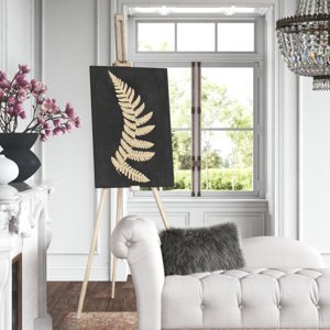 Linen Fern IV - Wrapped Canvas Print on Canvas