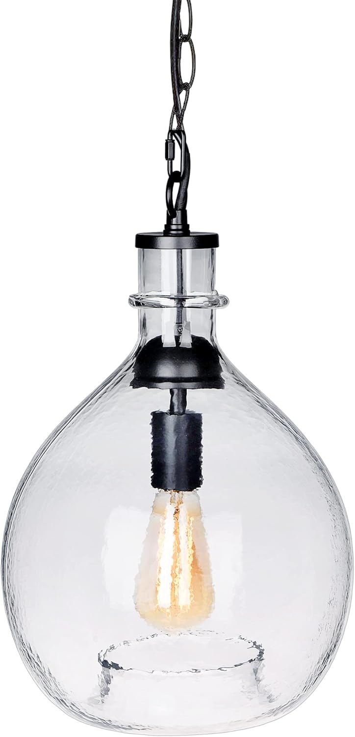 CASAMOTION Pendant Lighting for Kitchen Island Hand Blown Glass