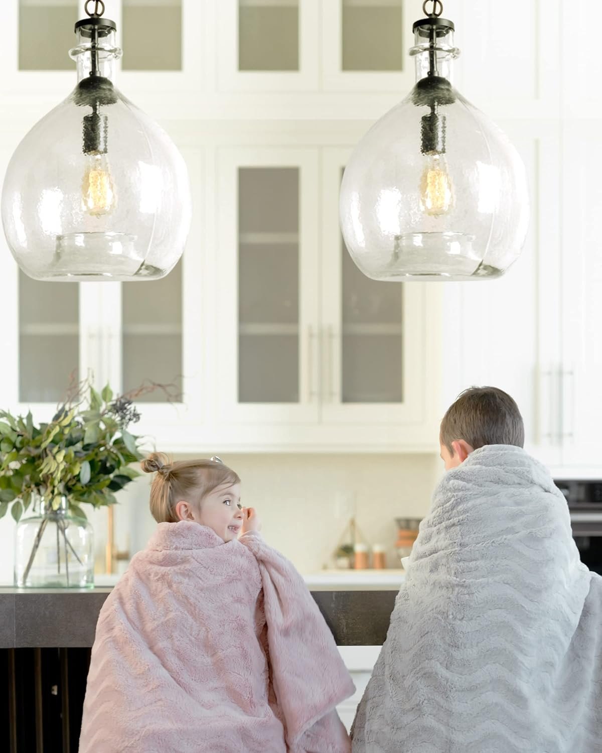 CASAMOTION Pendant Lighting for Kitchen Island Hand Blown Glass — photo 6