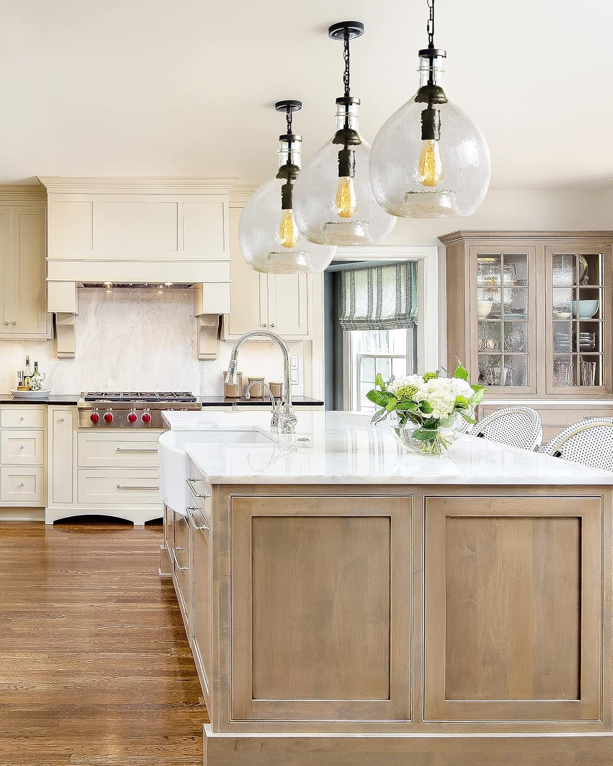 CASAMOTION Pendant Lighting for Kitchen Island Hand Blown Glass — photo 8